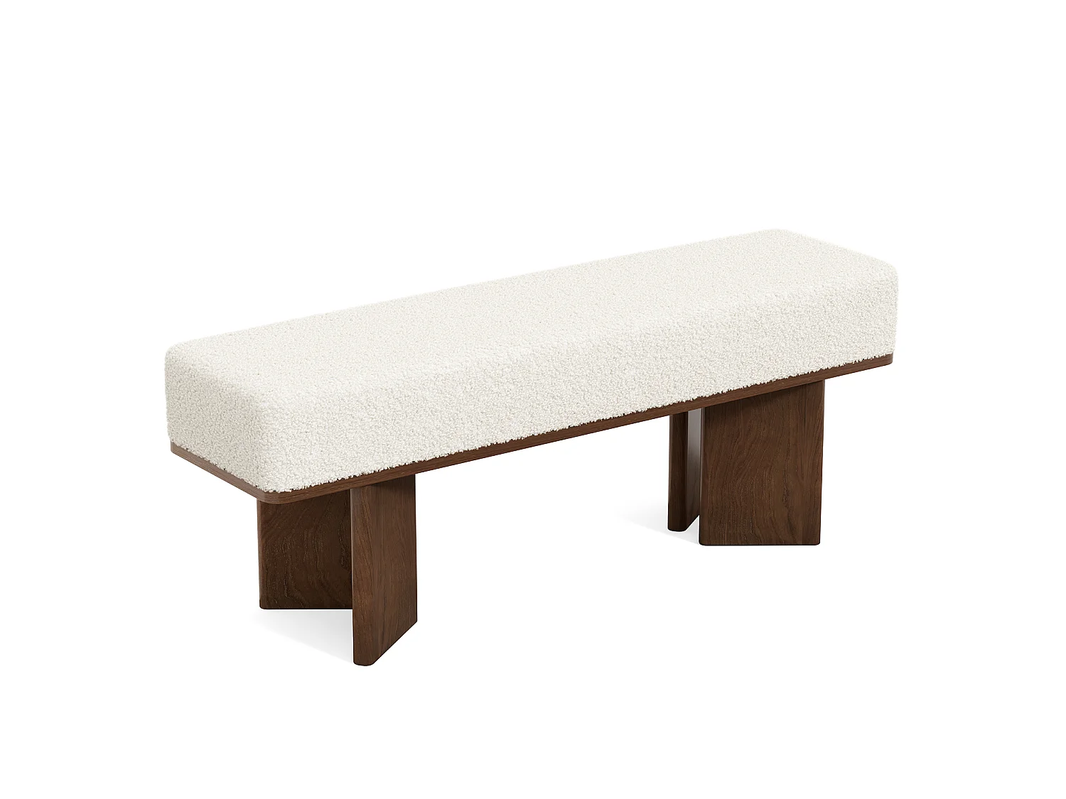 120 cm skobänk med dyna, modern entrébänk, rektangulär sänggavlbänk