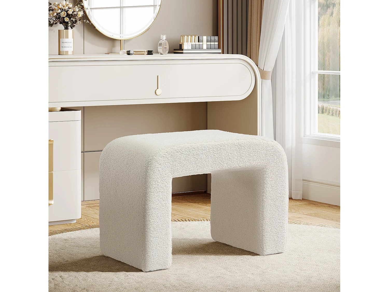 Entrébänk med sittdyna, sänggavlbänk, MDF 60 x 35 x 45 cm