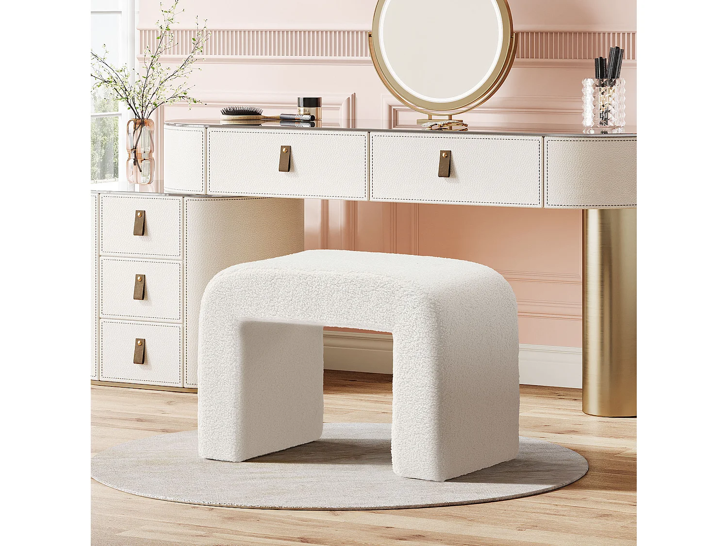 Entrébänk med sittdyna, sänggavlbänk, MDF 60 x 35 x 45 cm