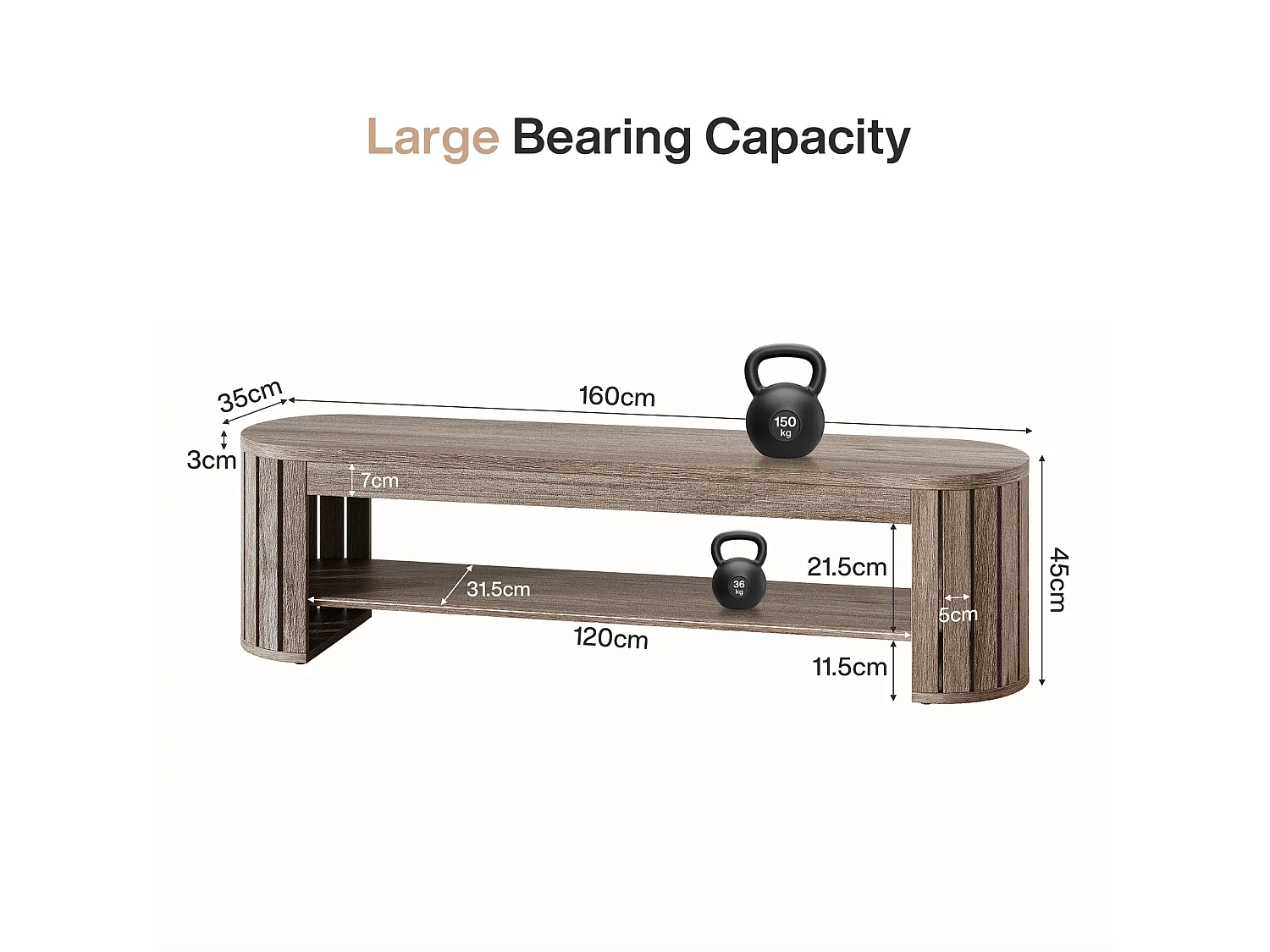 Banc De Rangement Pour Chaussures 160 Cm, Banc D'entrée étroit En Bois à 2 Niveaux, Gris