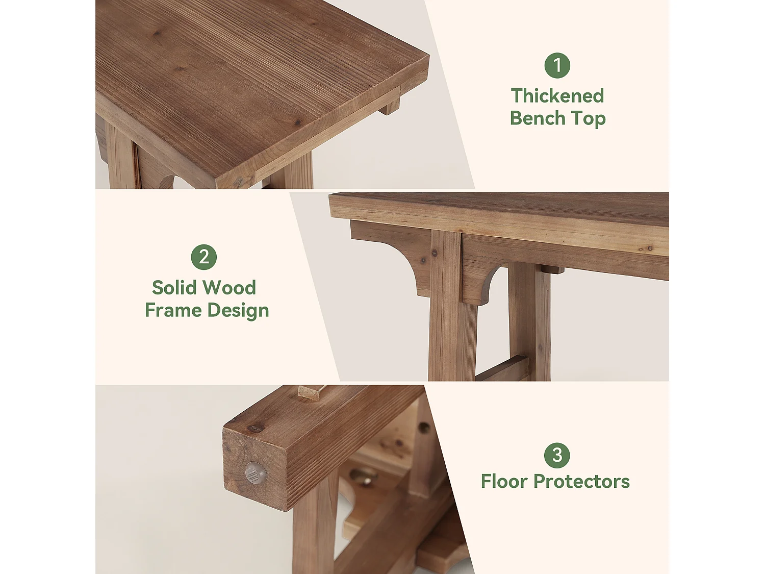 Entrébänk Gavelbänk, Bois-massivet 160 x 35 x 45 cm