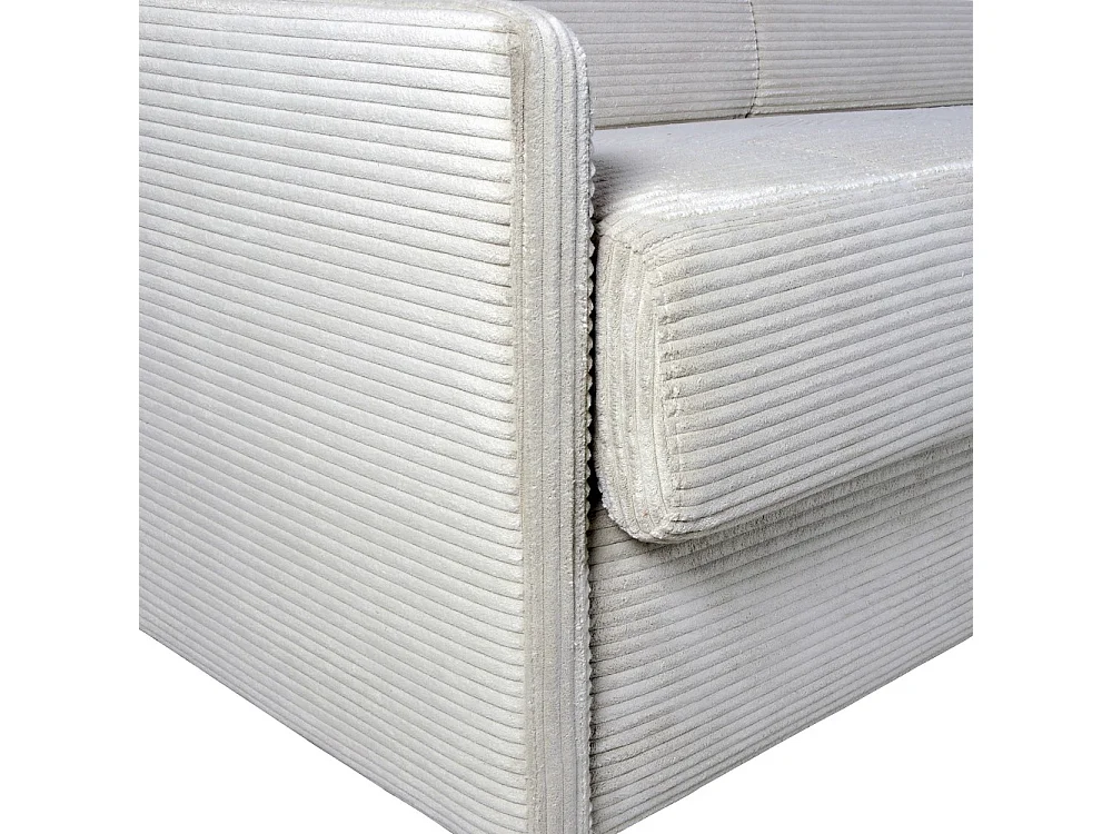 Canapé convertible Express réversible et coffre 4 places BERGAME en velours / Beige