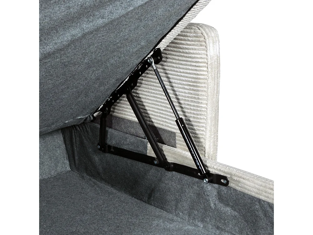 Canapé convertible Express réversible et coffre 4 places BERGAME en velours / Beige
