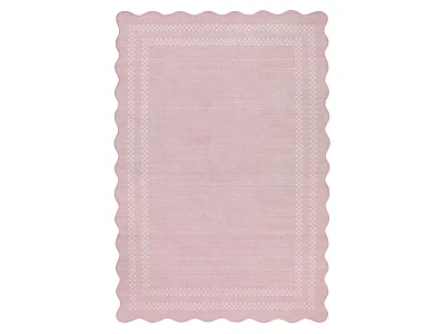 Tapis de salon modernes - Tapis lavables à motif vagues - 160 x 230 cm Rose