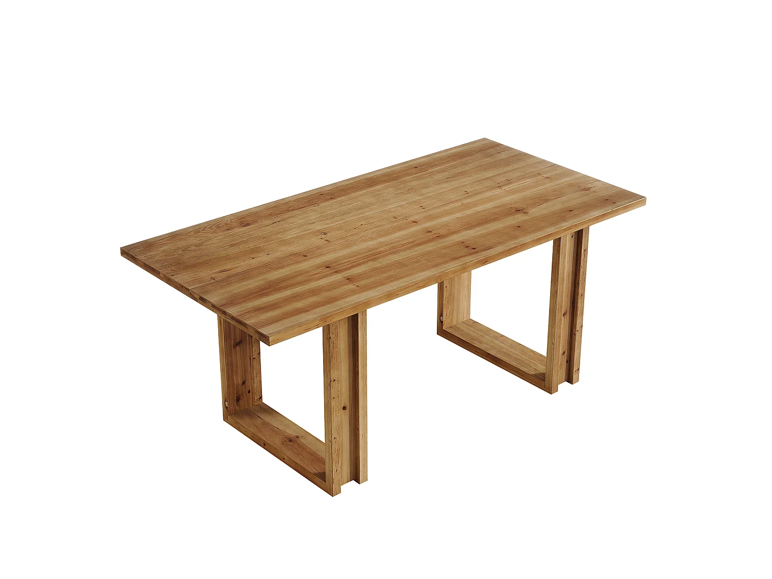 Rechthoekige eettafel voor 4-6 personen - MDF - Bruin 160 x 80 x 76 cm Stoelen niet inbegrepen