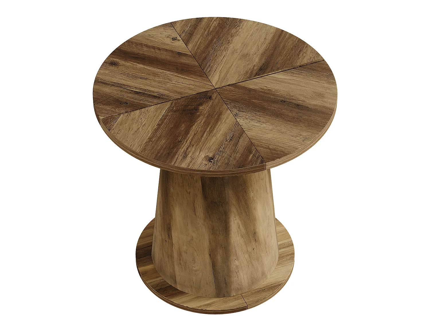 Tavolo da pranzo rotondo per 2 persone - MDF - Marrone 80 x 80 x 75 cm Sedie non incluse