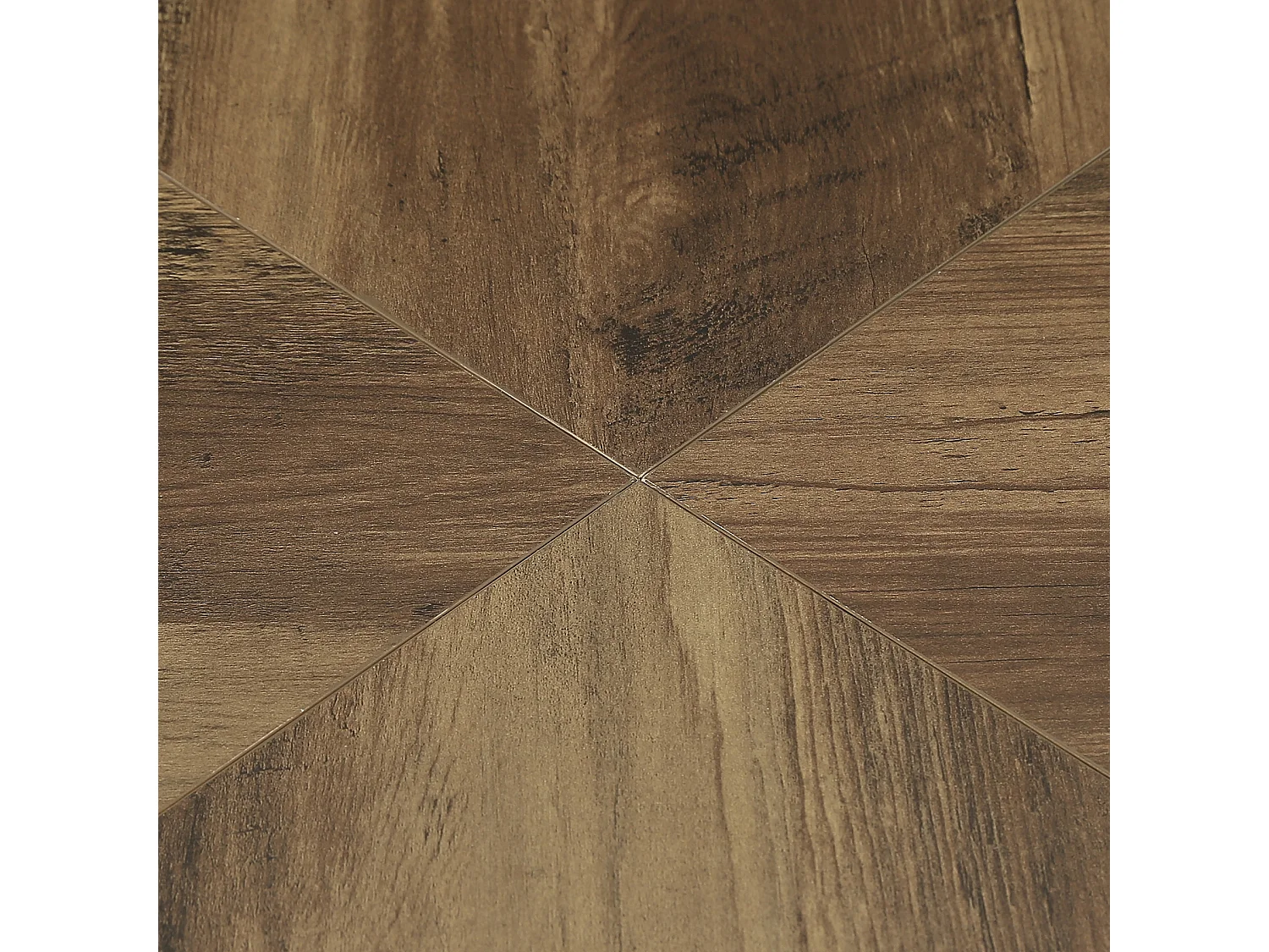 Tavolo da pranzo rotondo per 2 persone - MDF - Marrone 80 x 80 x 75 cm Sedie non incluse