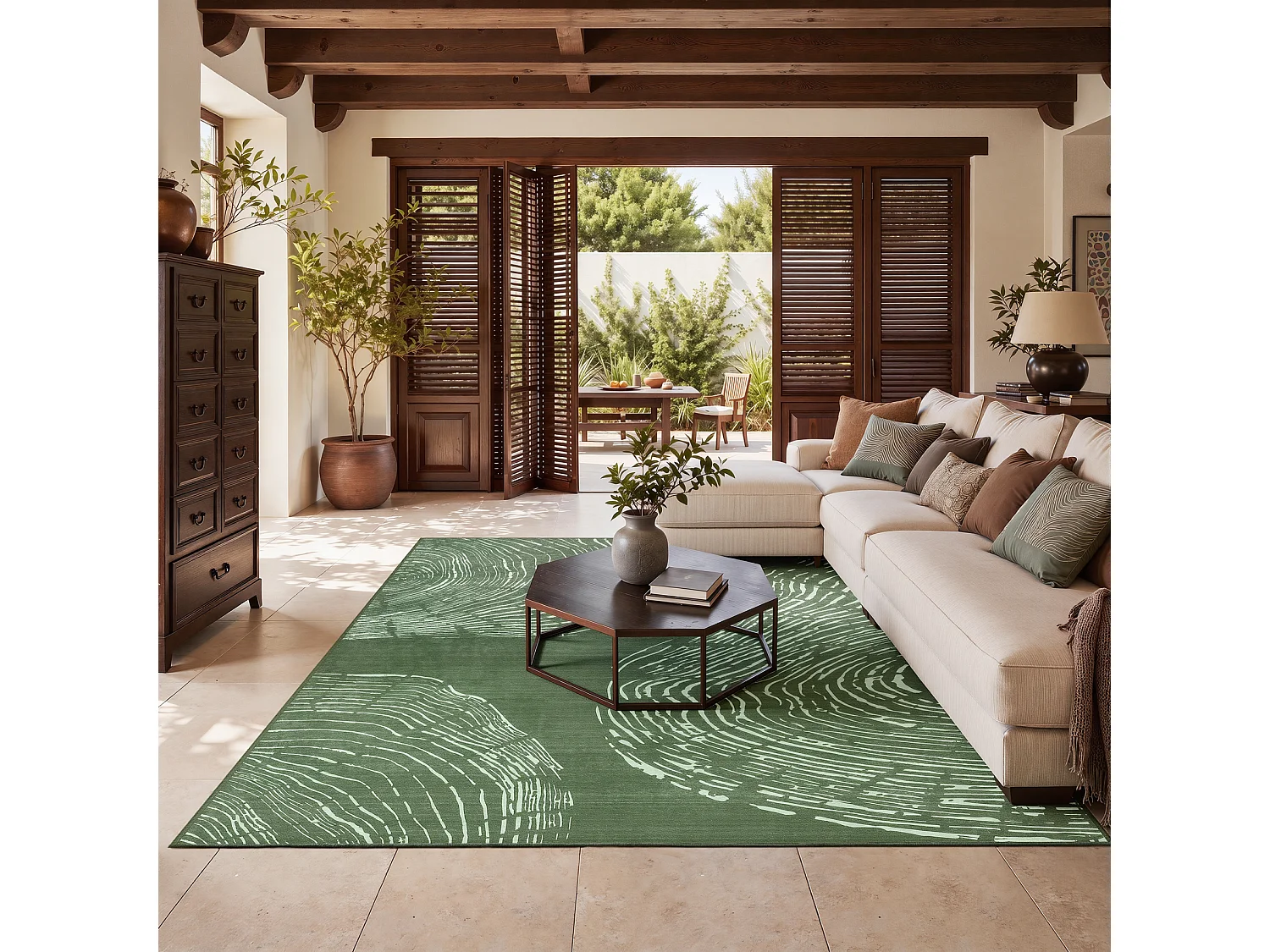 Tapis modernes pour salon - Tapis lavables - 200 x 300 cm Vert
