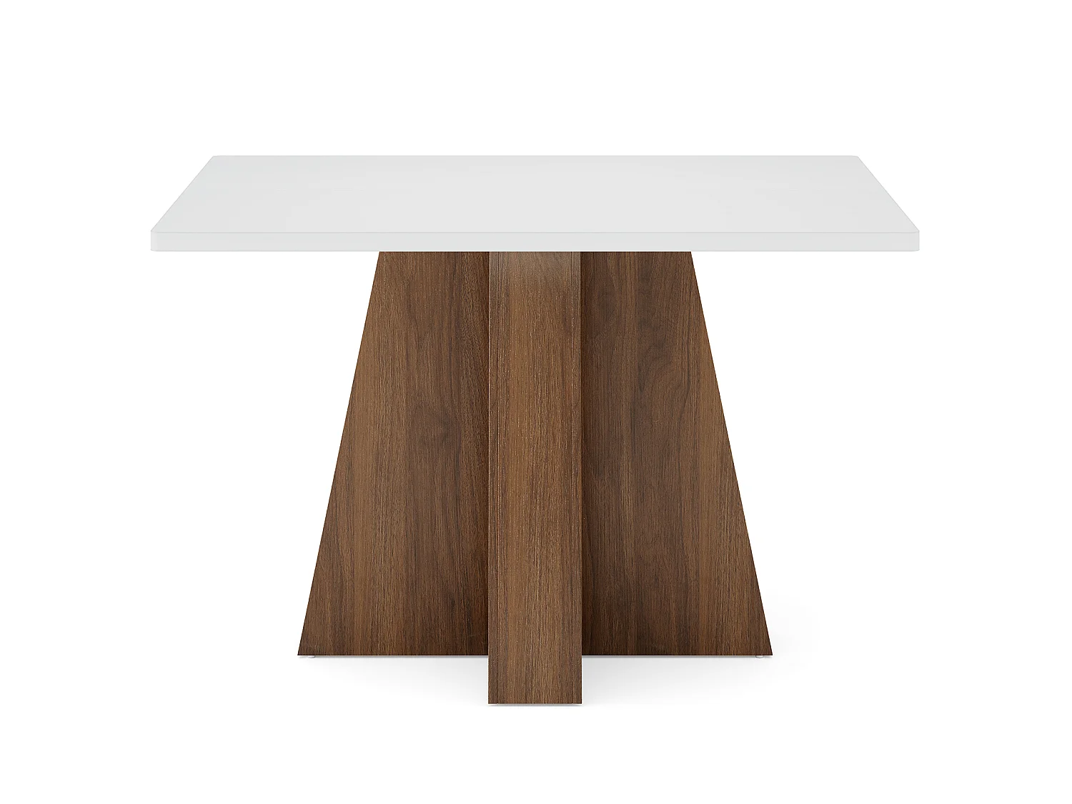 Table à manger Rectangle 4 personnes en MDF - Blanc 120 x 80 x 75 cm