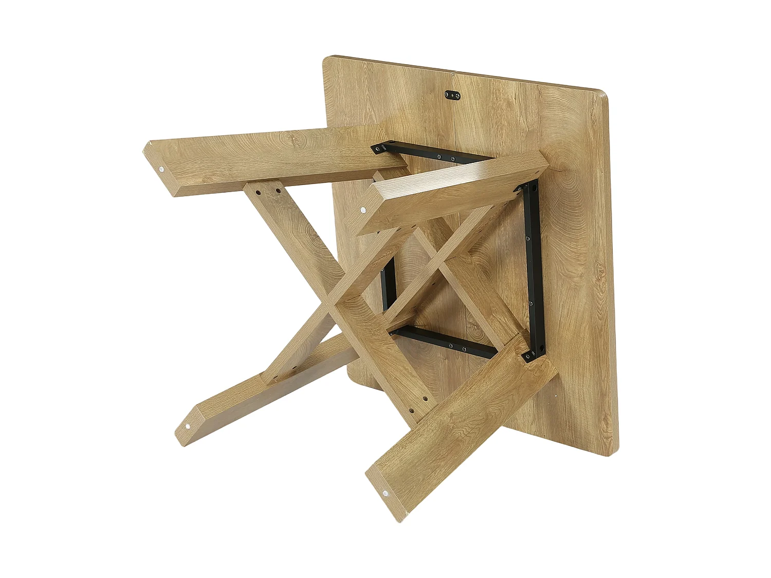 Vierkante eettafel voor 4 personen - MDF - Bruin 100 x 100 x 75 cm Stoelen niet inbegrepen