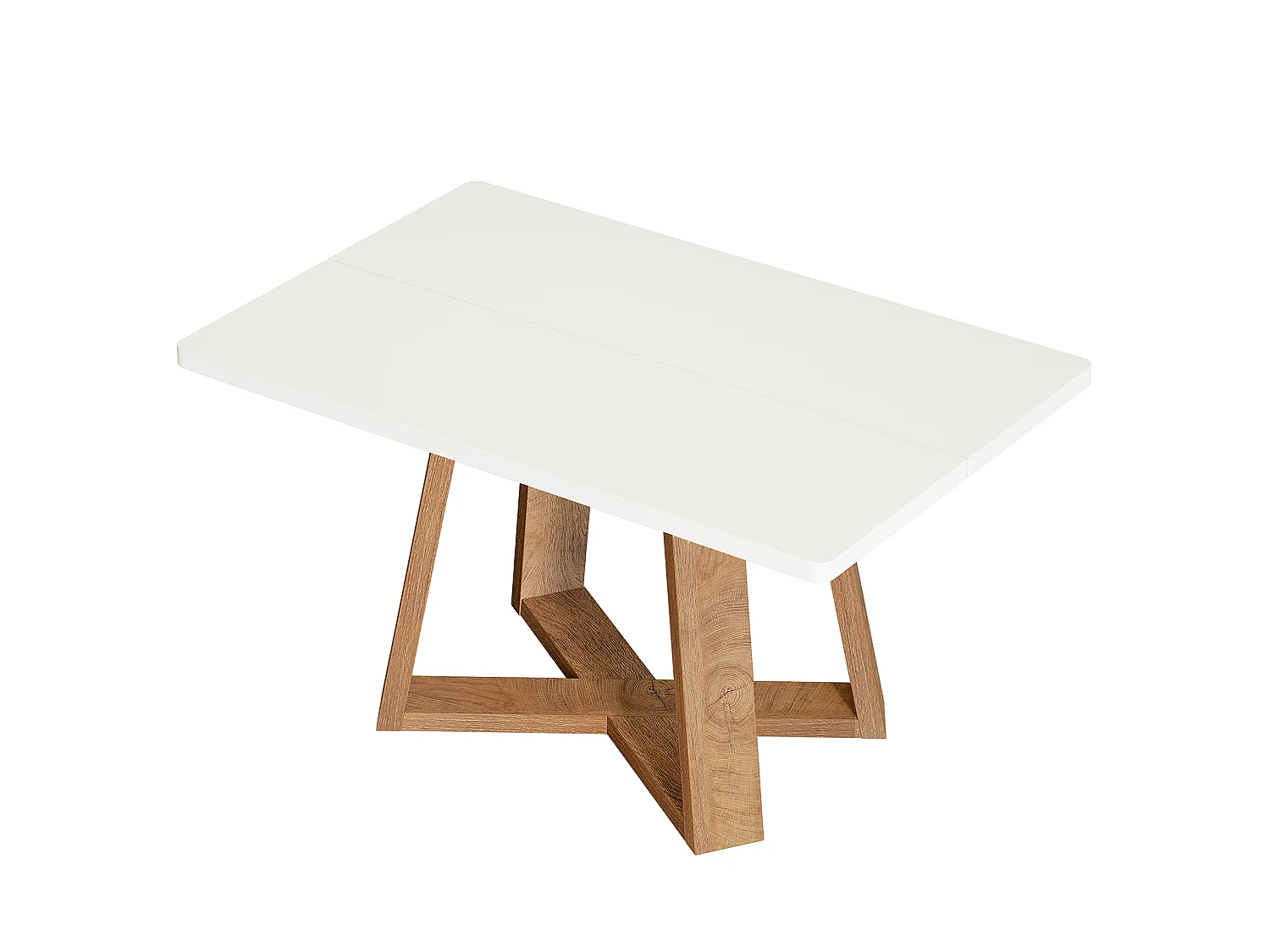 Table à manger Rectangle 4 personnes en MDF - Blanc 120 x 80 x 75 cm