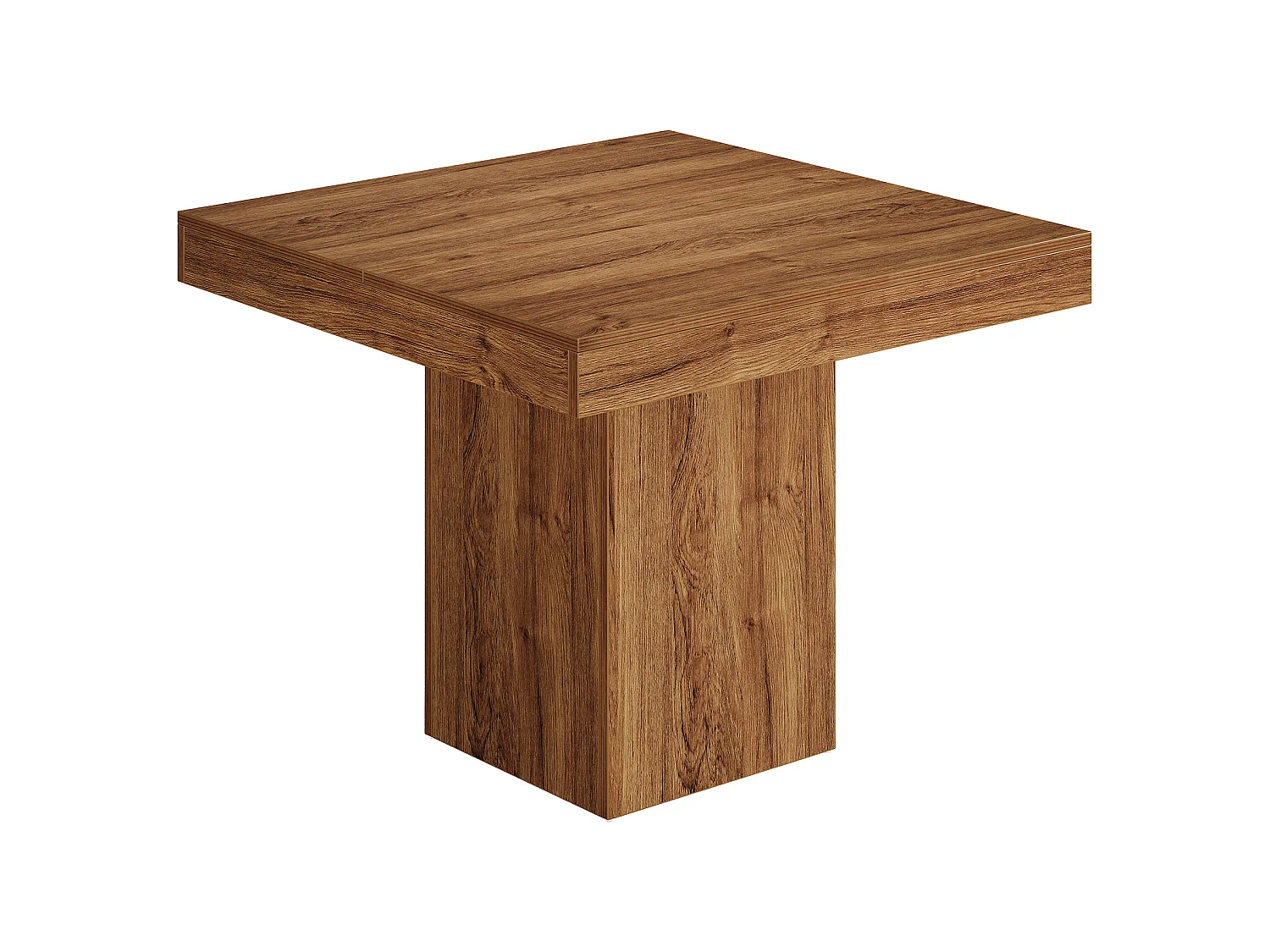 Vierkante eettafel voor 4 personen - MDF - Chocoladebruin 100 x 100 x 80 cm Stoelen niet inbegrepen