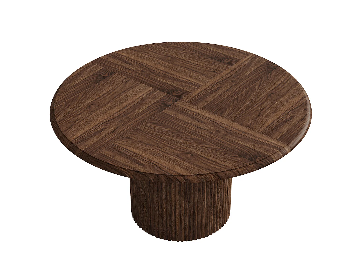 Runt matbord för 4 personer - MDF - Brunt 120 x 120 x 75 cm Stolar ingår ej
