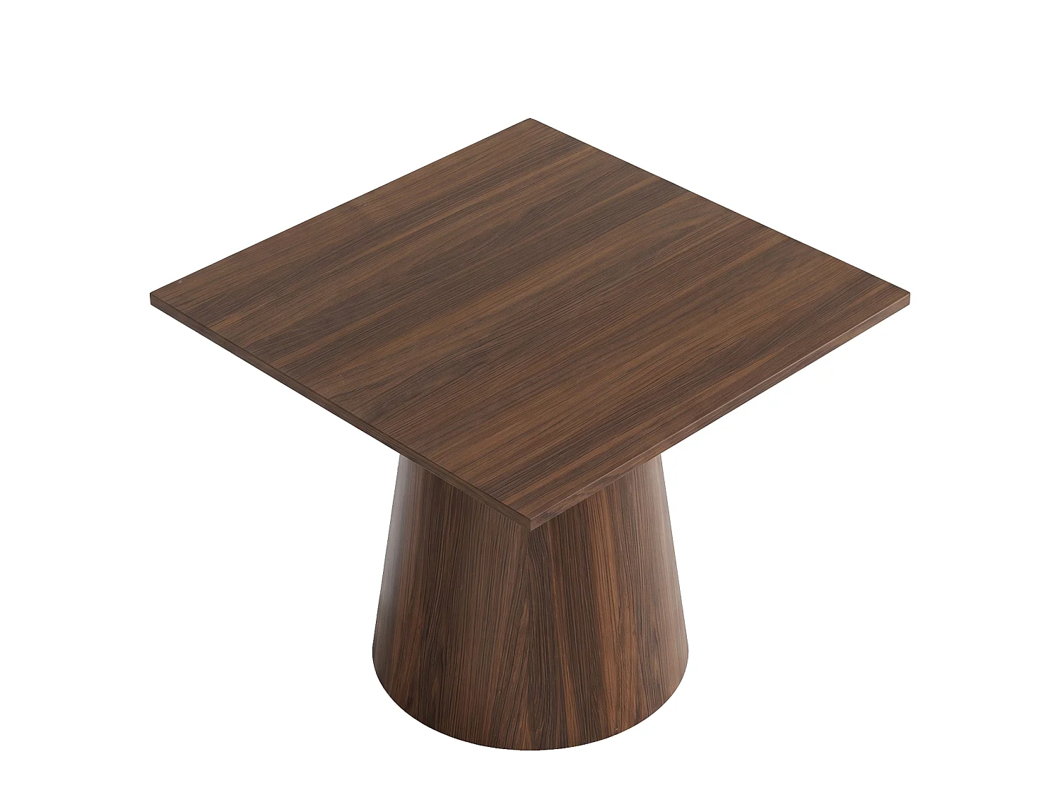 Vierkante eettafel voor 2 personen - MDF - Bruin 80 x 80 x 75 cm Stoelen niet inbegrepen