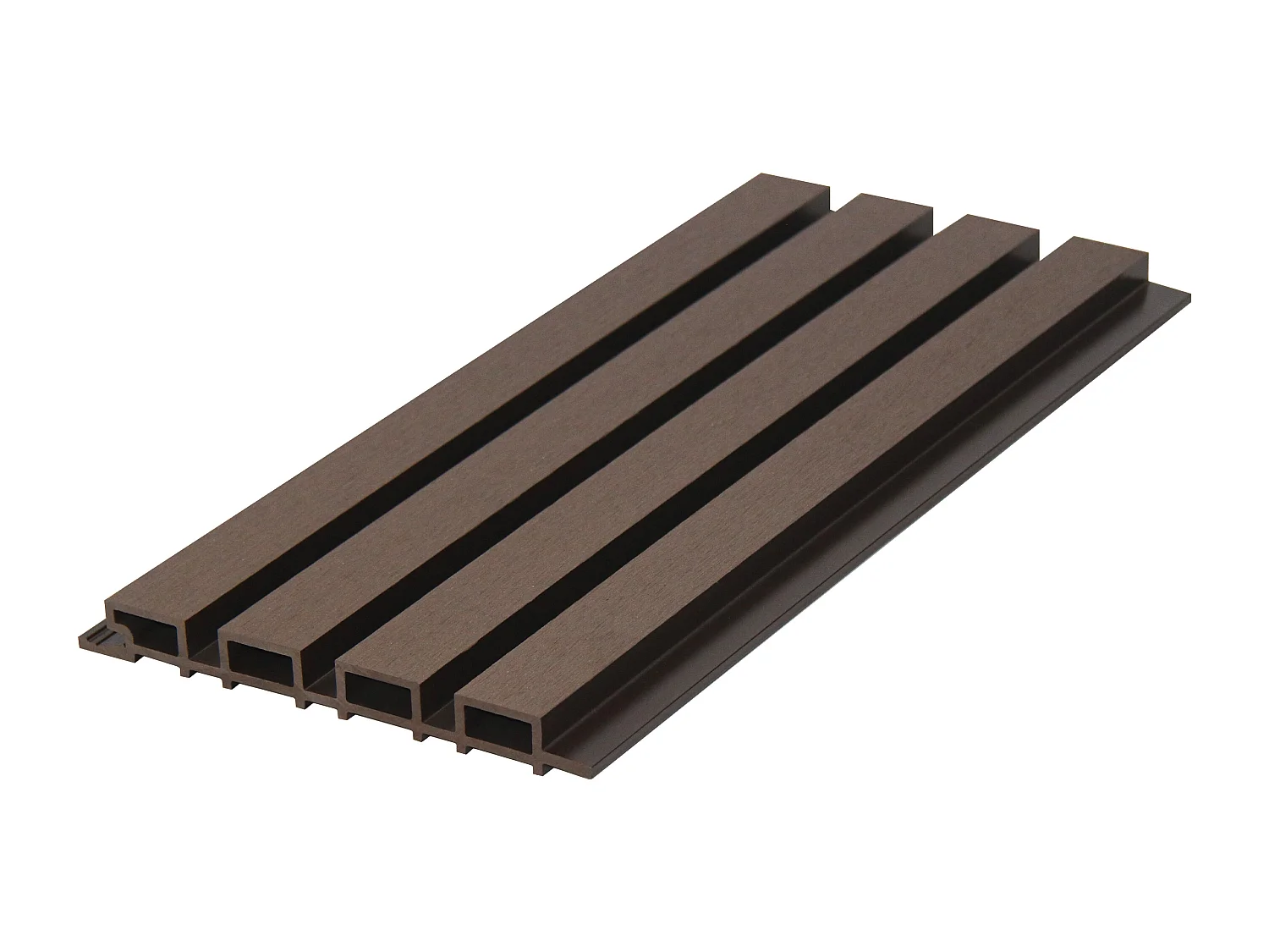 Bardage en bois composite avec lambourdes - Pack de 5.12 m² - naturel foncé - CORNIO