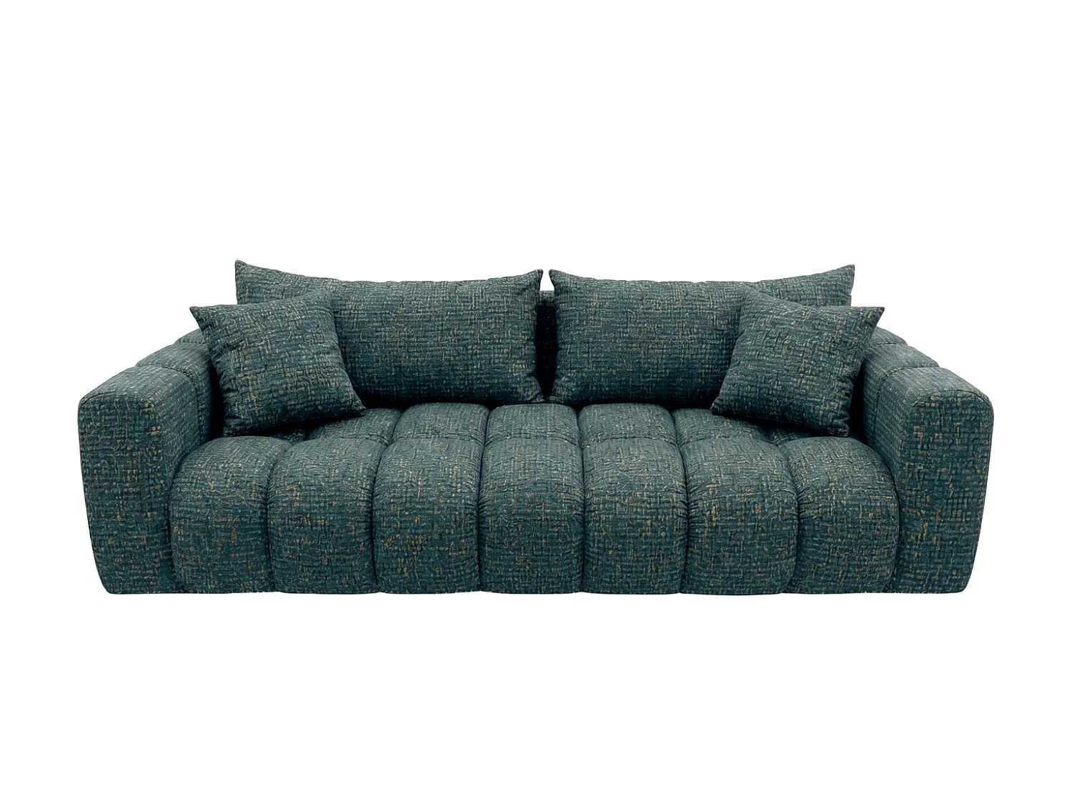 Sofa z funkcją spania i pojemnikiem, tkanina szenilowa Puente, Lazurowy, COSMOPOLITAN
