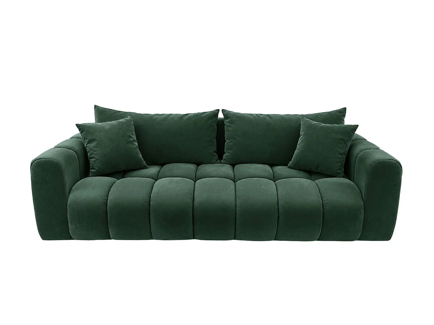 Schlafsofa mit Bettkasten, Veloursstoff Bluvel, Grün, COSMOPOLITAN