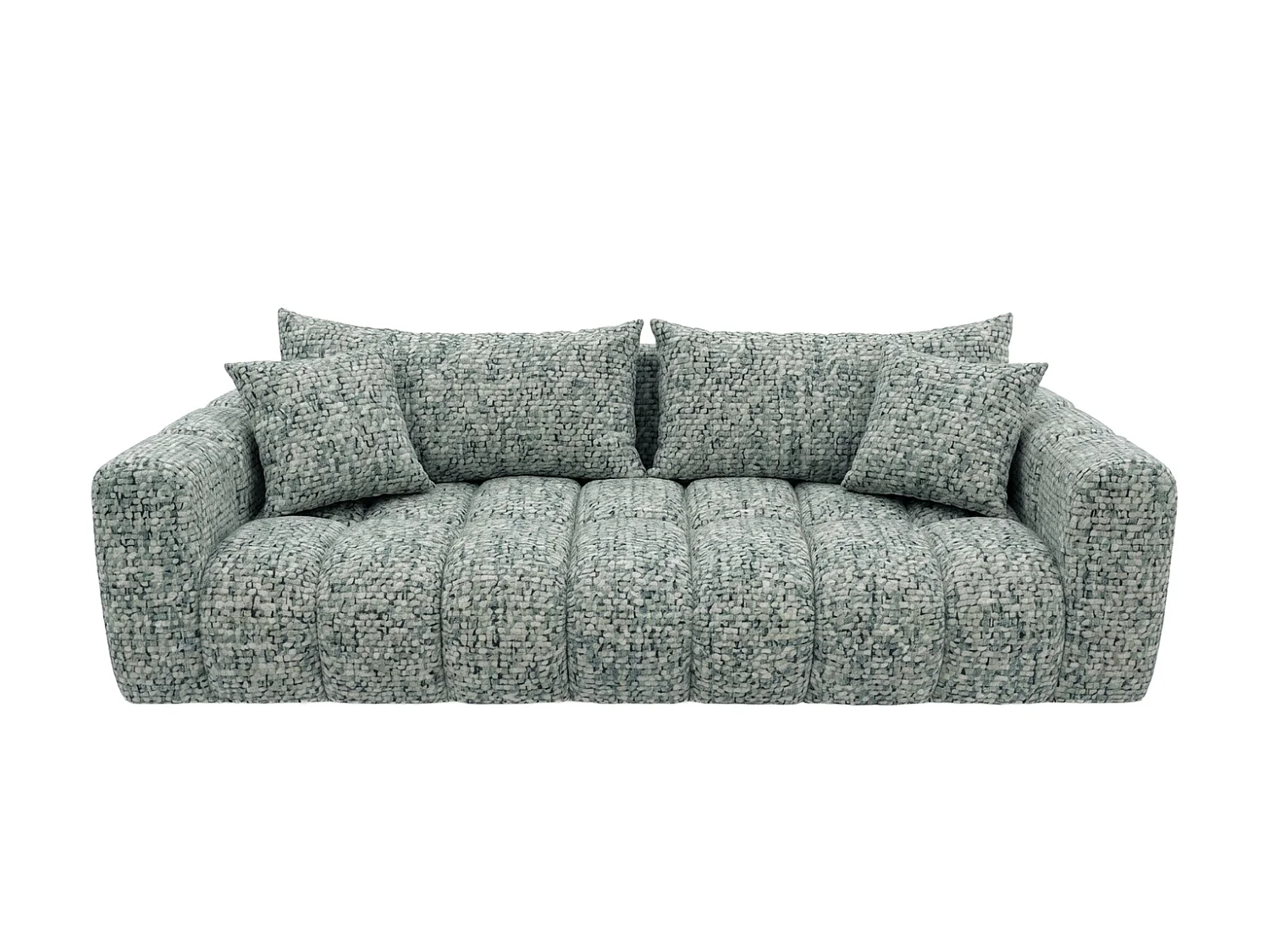 Sofa z funkcją spania i pojemnikiem, tkanina szenilowa Puente, Miętowy, COSMOPOLITAN