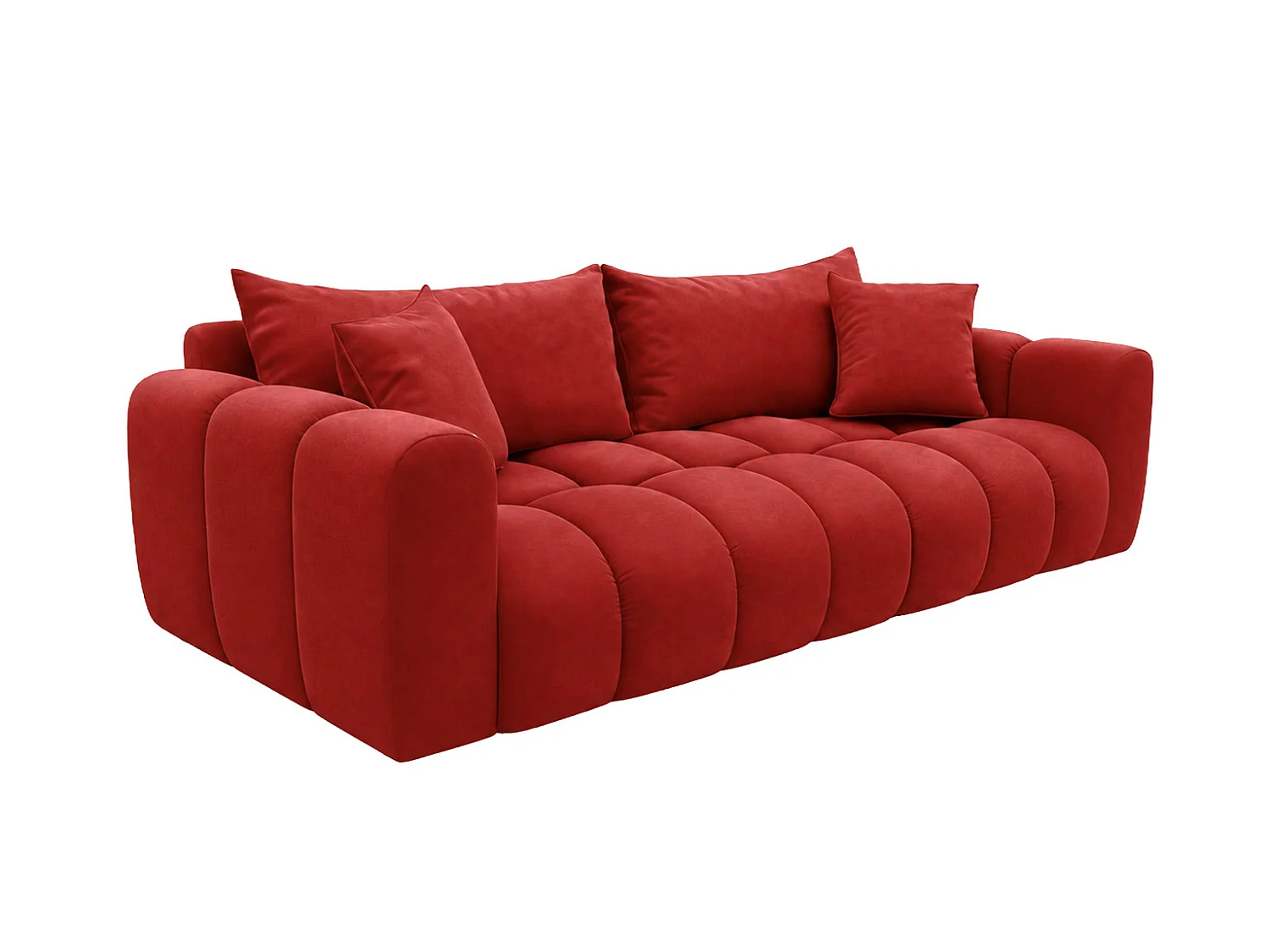 Divano letto con contenitore, tessuto velluto Bluvel, Bordeaux, COSMOPOLITAN