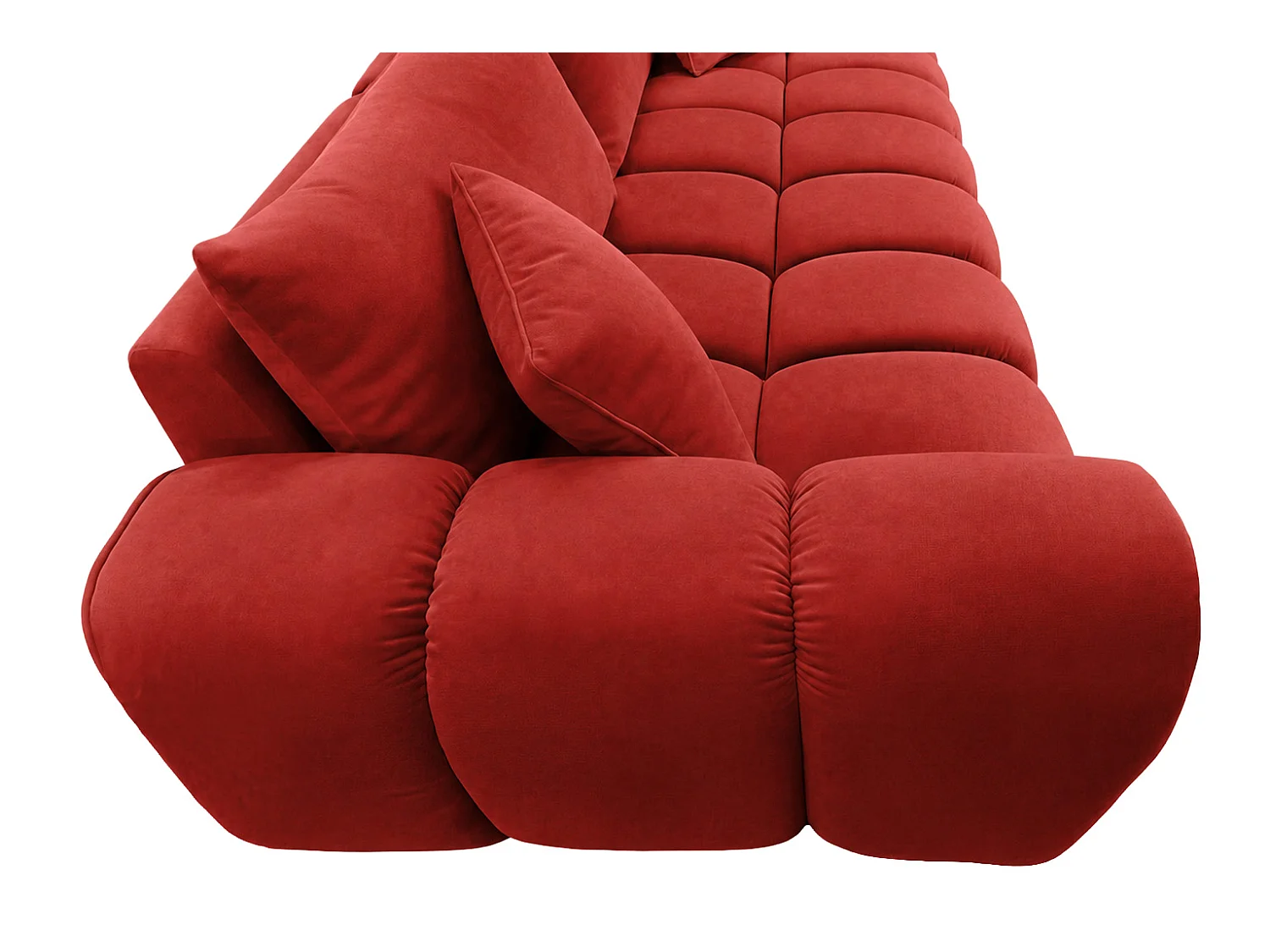 Divano letto con contenitore, tessuto velluto Bluvel, Bordeaux, COSMOPOLITAN
