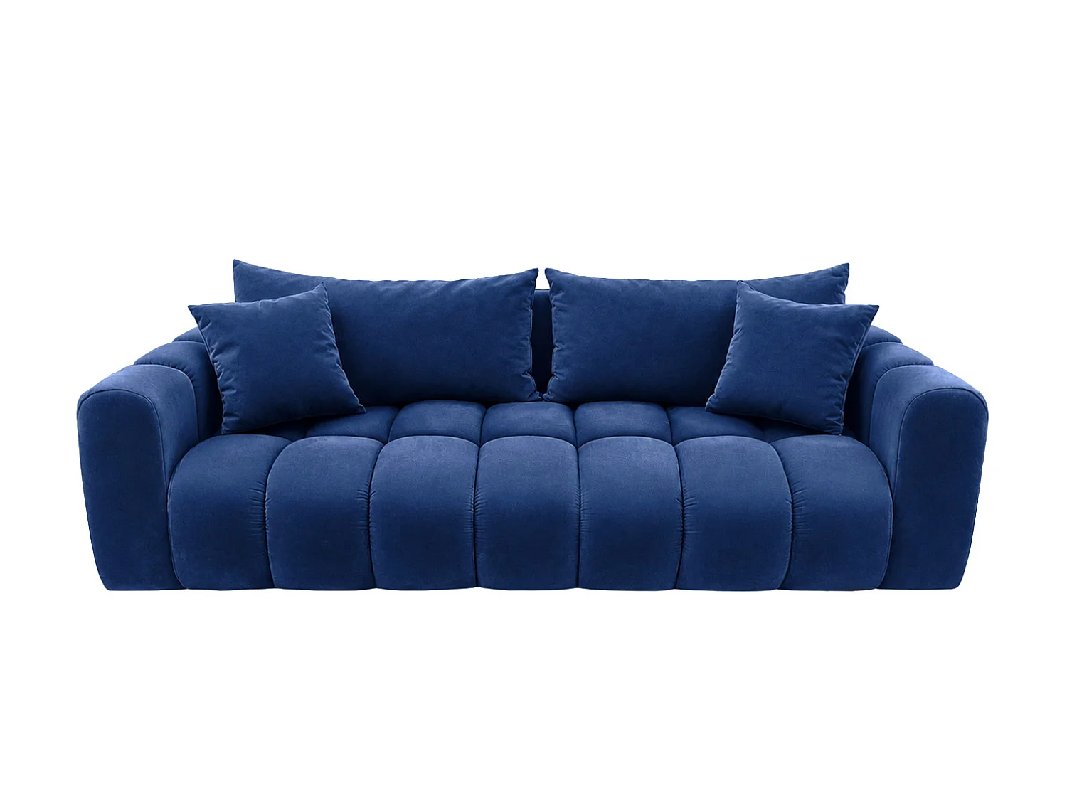 Divano letto con contenitore, tessuto velluto Bluvel, Blu inchiostro, COSMOPOLITAN