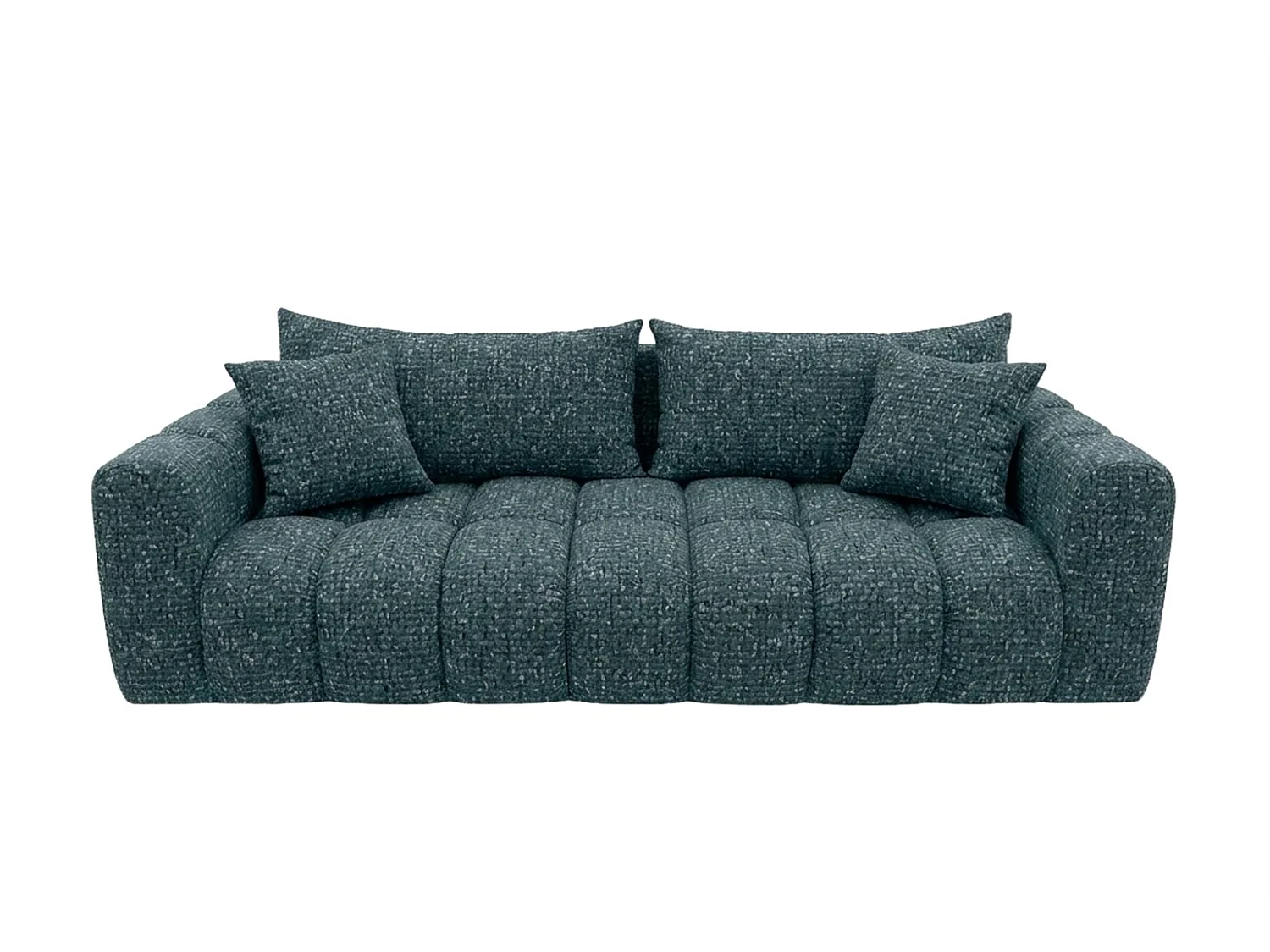 Sofa z funkcją spania i pojemnikiem, tkanina szenilowa Puente, Petrol, COSMOPOLITAN