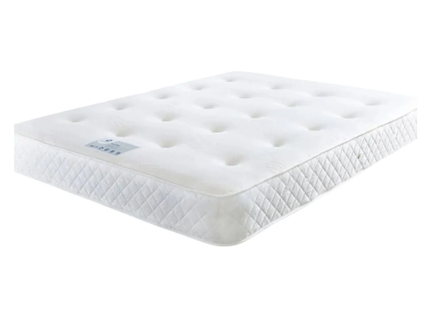 Regent Bed Set  No drawer - Includes Mattress & 26"  Headboard - Plush Velvet (Cream) - 180 x 200 cm