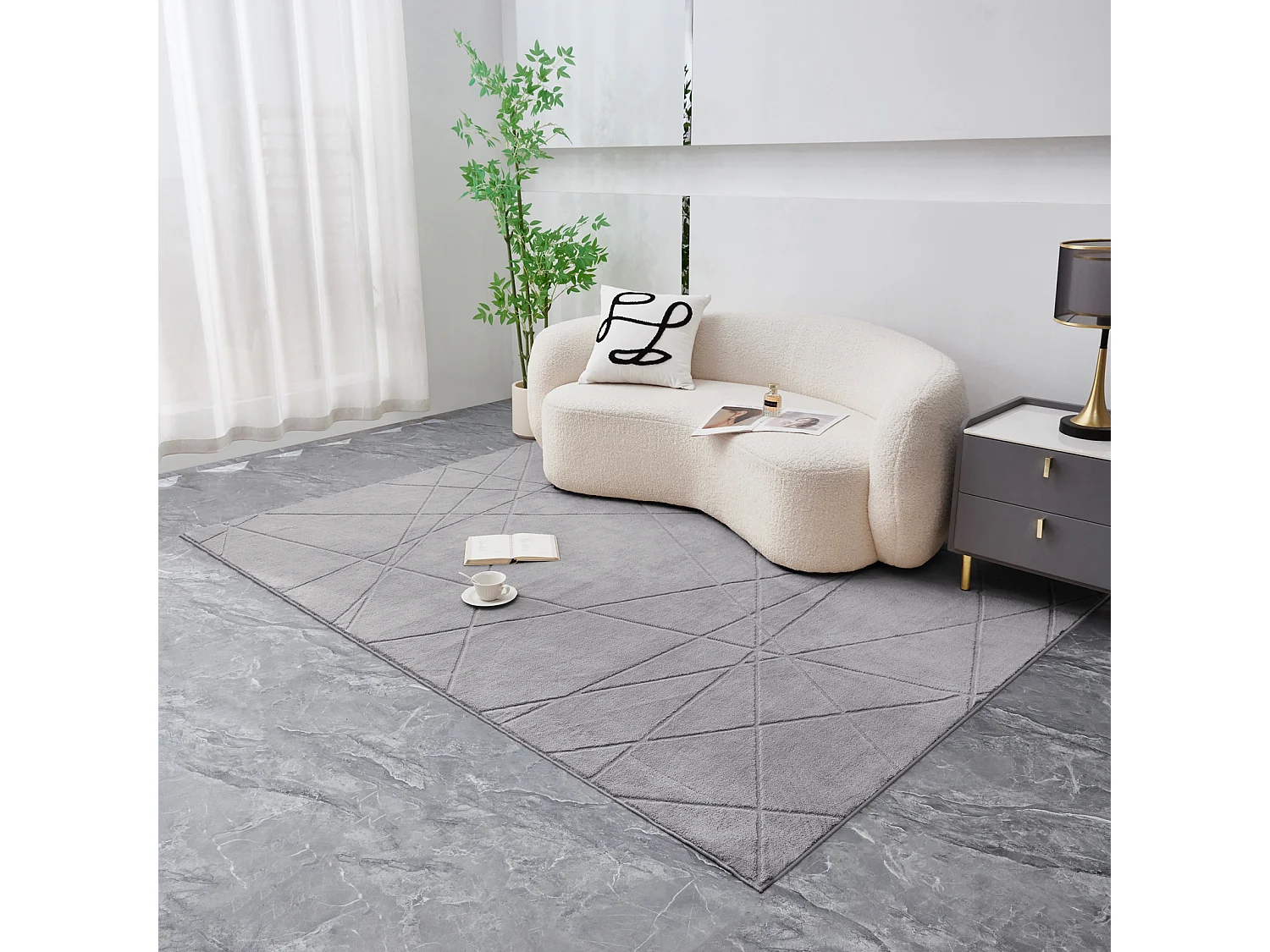 The Signature Soft Washable Rug - Silver 80x150cm