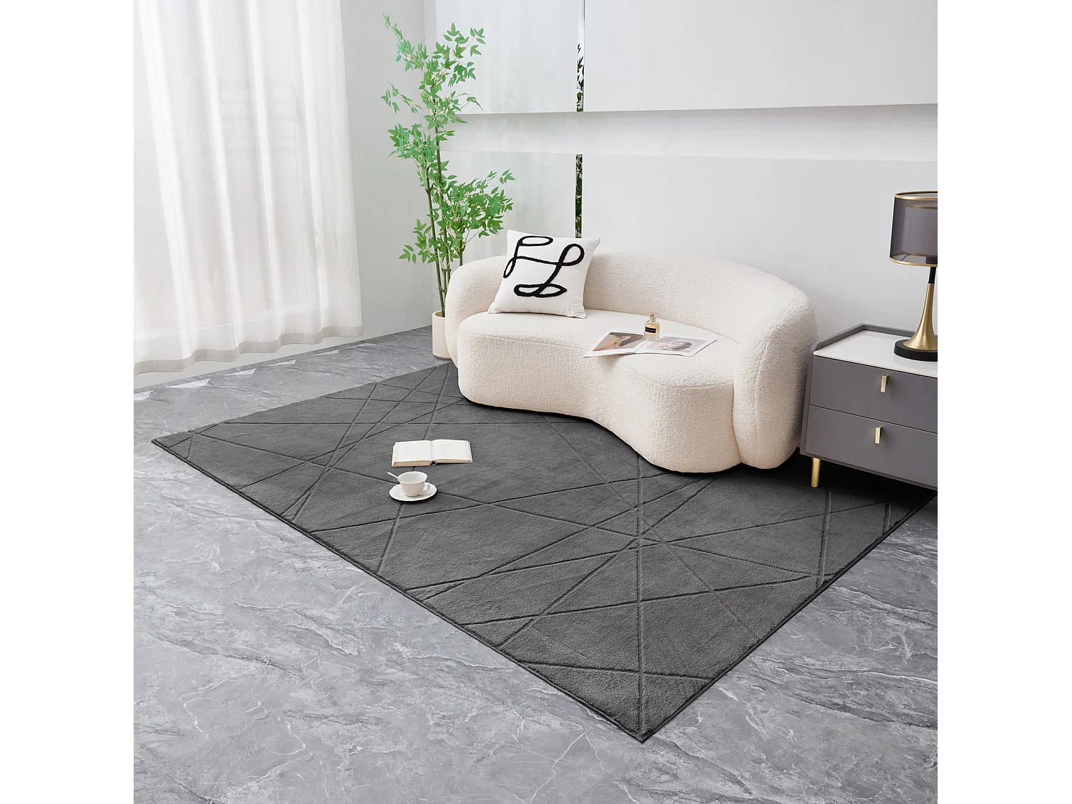 The Signature Soft Washable Rug - Grey 160x230cm