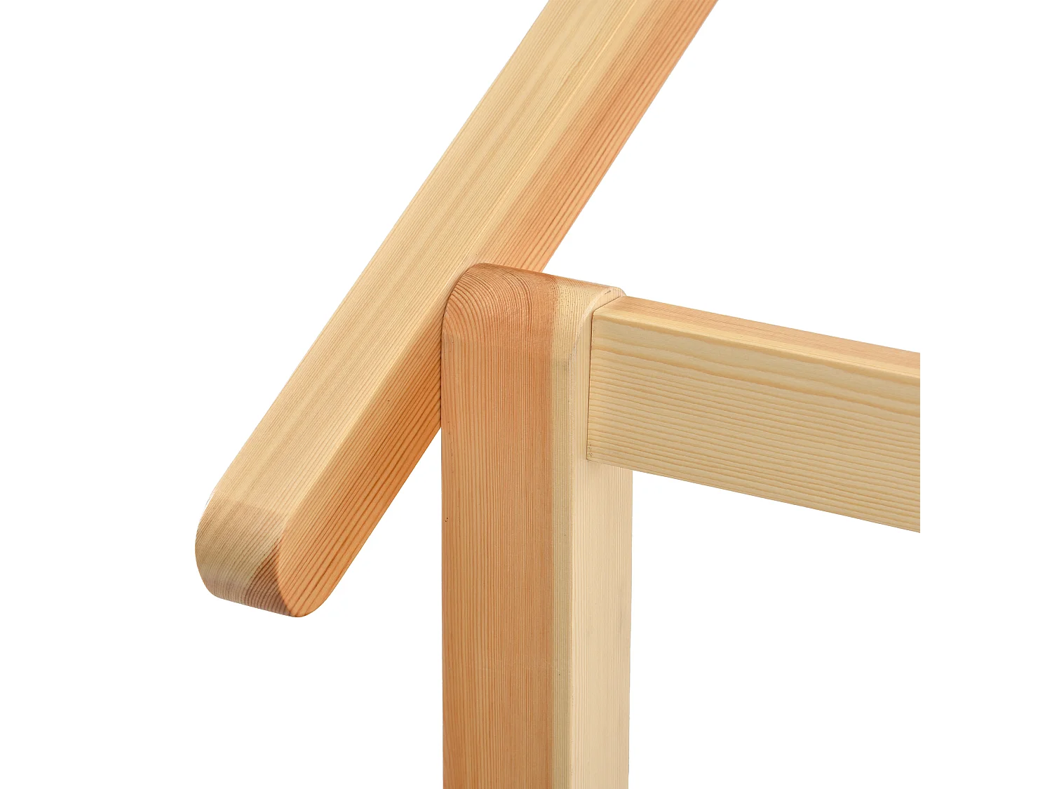 Lit Enfants 90 x 200 cm / 180 x 200 cm - Lit Maison Extensible - En Bois Massif Pin - Barrière 3 Côtés - Sans Matelas - Naturel