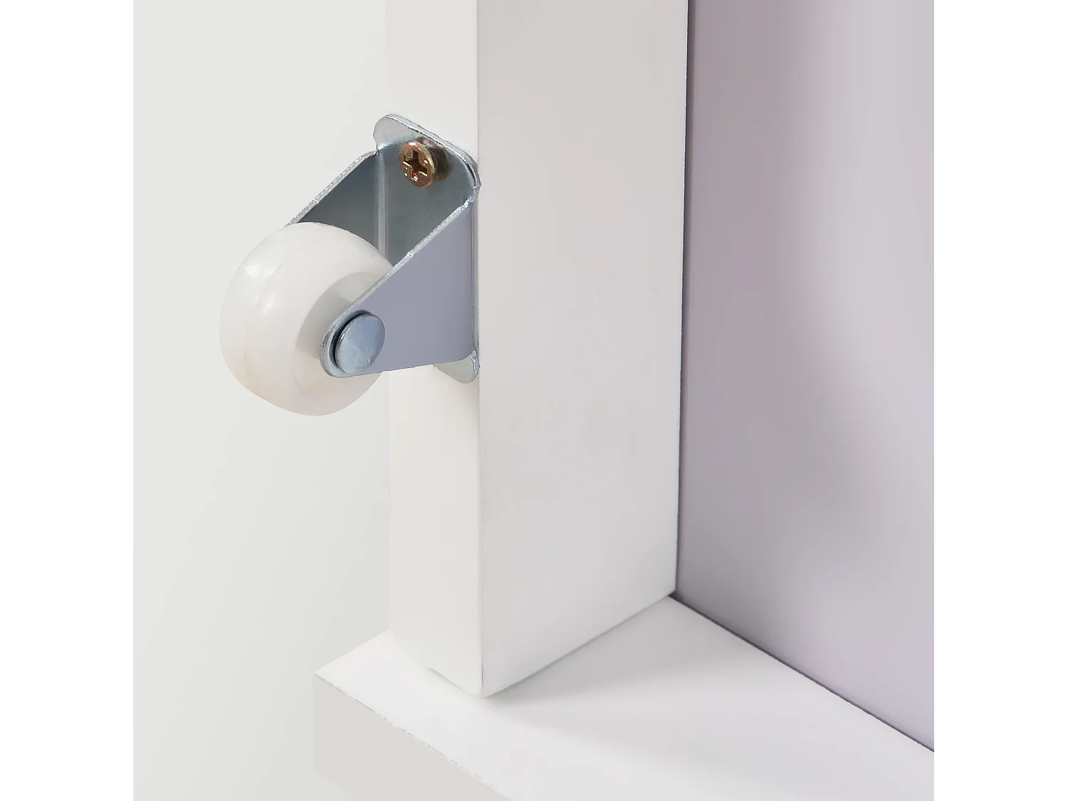 Lit Mi-Hauteur 90 x 190 cm - Pin Massif+MDF - Avec 2 Tiroirs Et Échelle Basse - Barrières Anti-Chute - Sans Matelas - Blanc