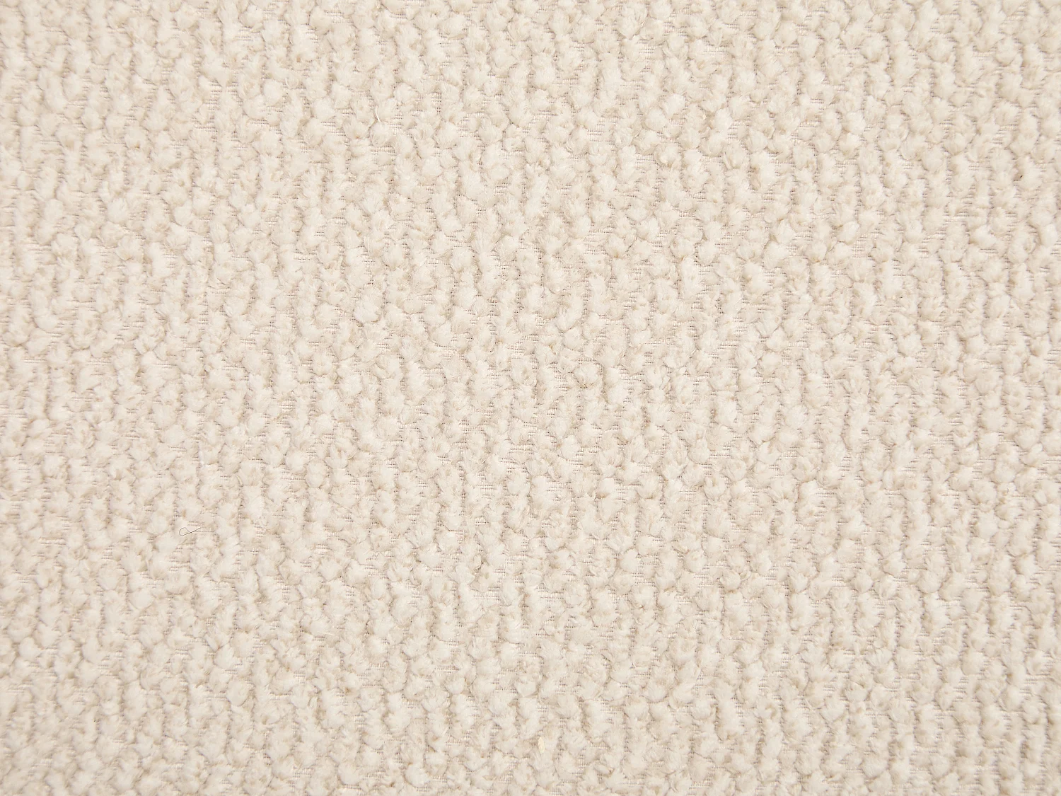 Lot de 6 chaises en tissu bouclette et bois d'hévéa - Crème - GABIEL