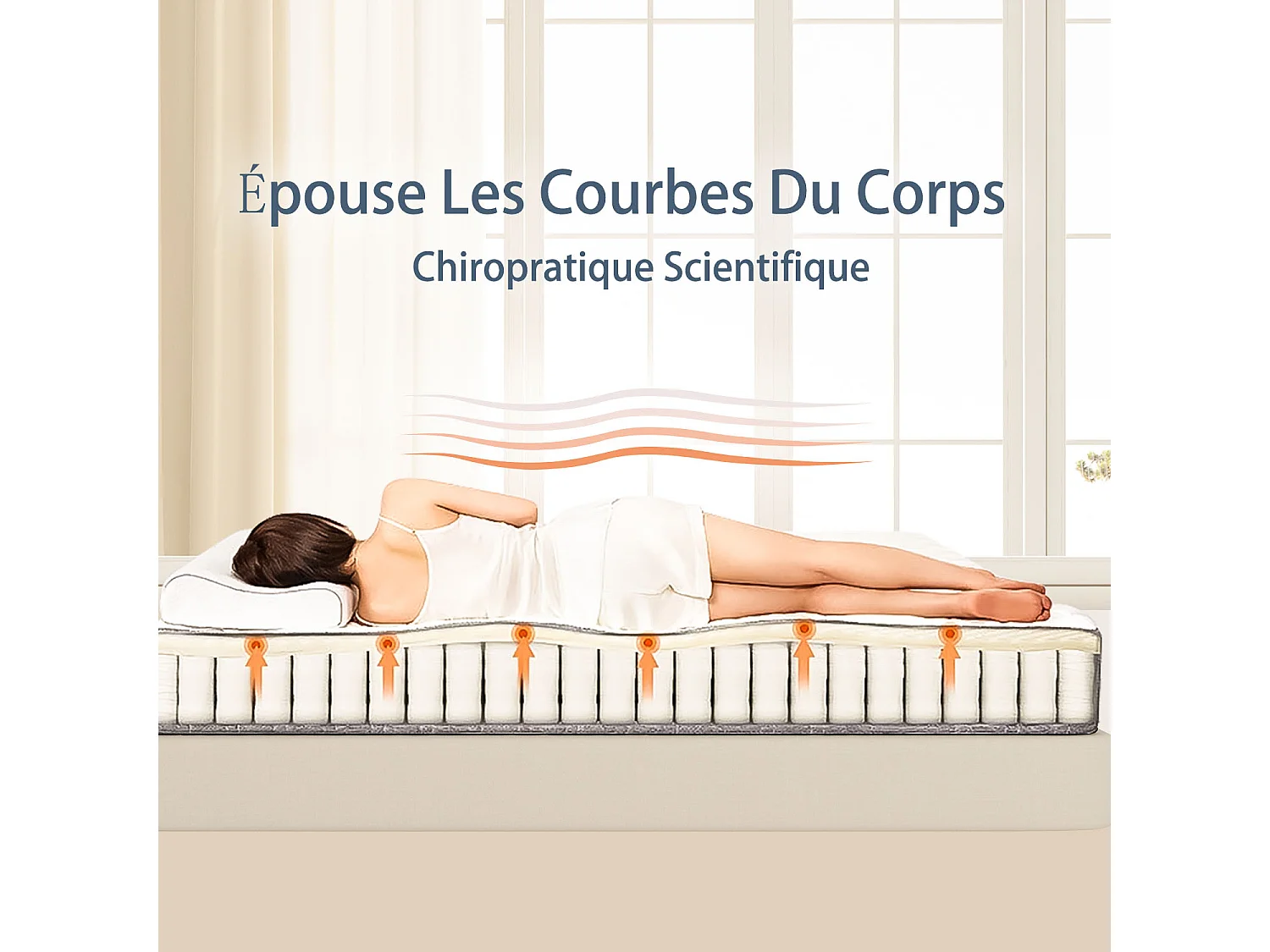Matelas 90×200cm, Épaisseur 31cm, Matelas Ressorts, Matelas Mousse à Mémoire de Forme, Soutien Parfait, 7 Zones ergonomiques(90×200×31cm)