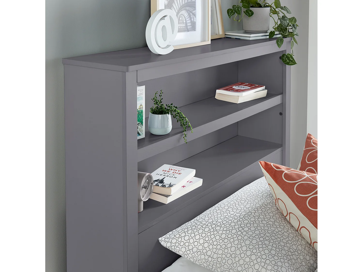 Enzo Grey Wooden 3 Drawer Bookcase Bed Single
