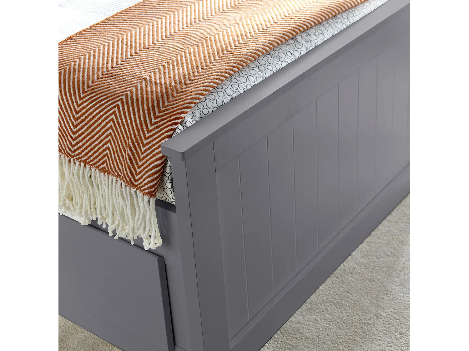Enzo Grey Wooden 3 Drawer Bookcase Bed Single