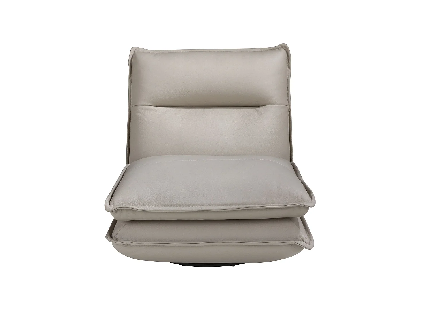 Fauteuil pivotant en cuir gris taupe 5244 ANGEL CERDA