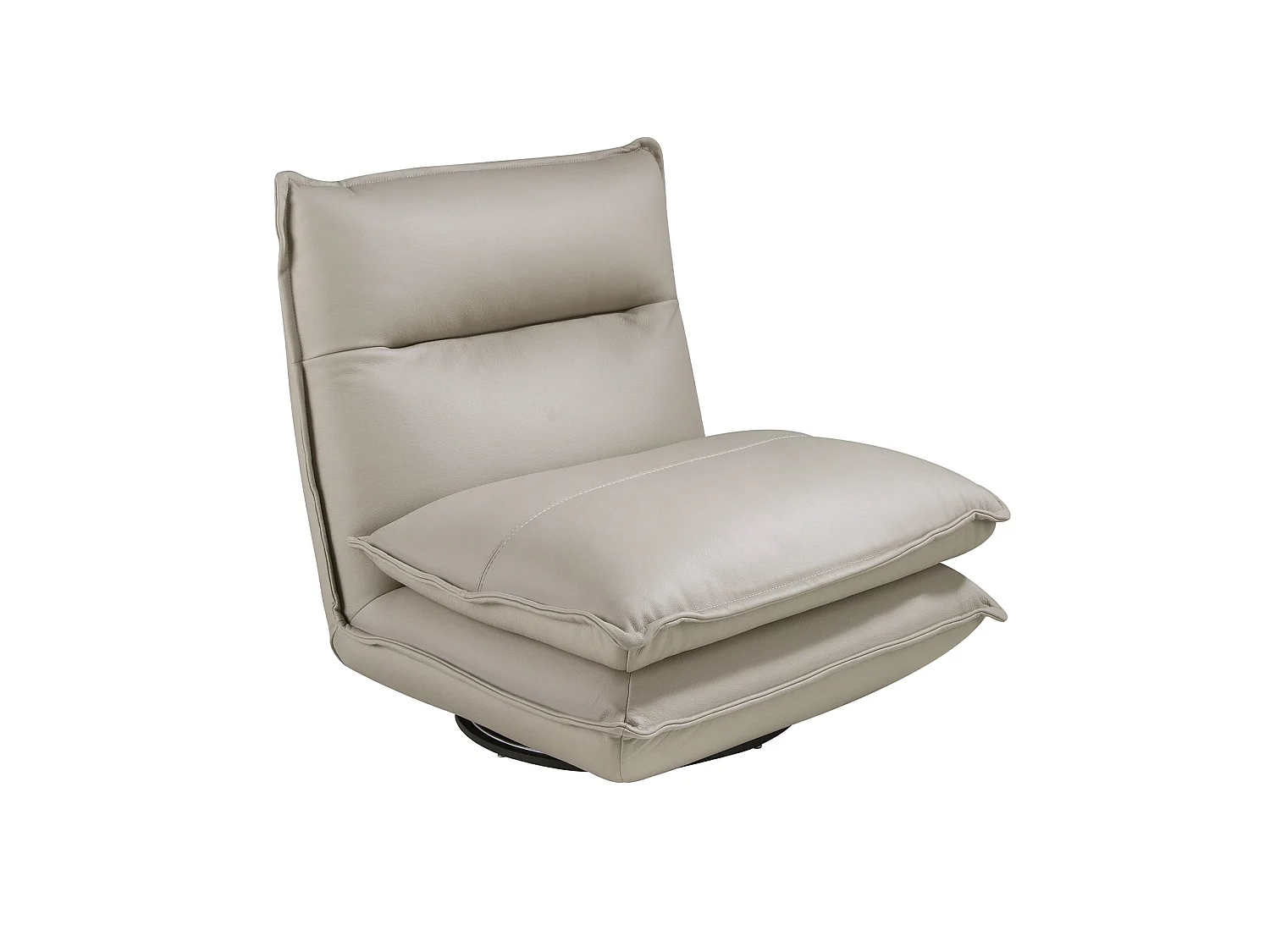 Fauteuil pivotant en cuir gris taupe 5244 ANGEL CERDA