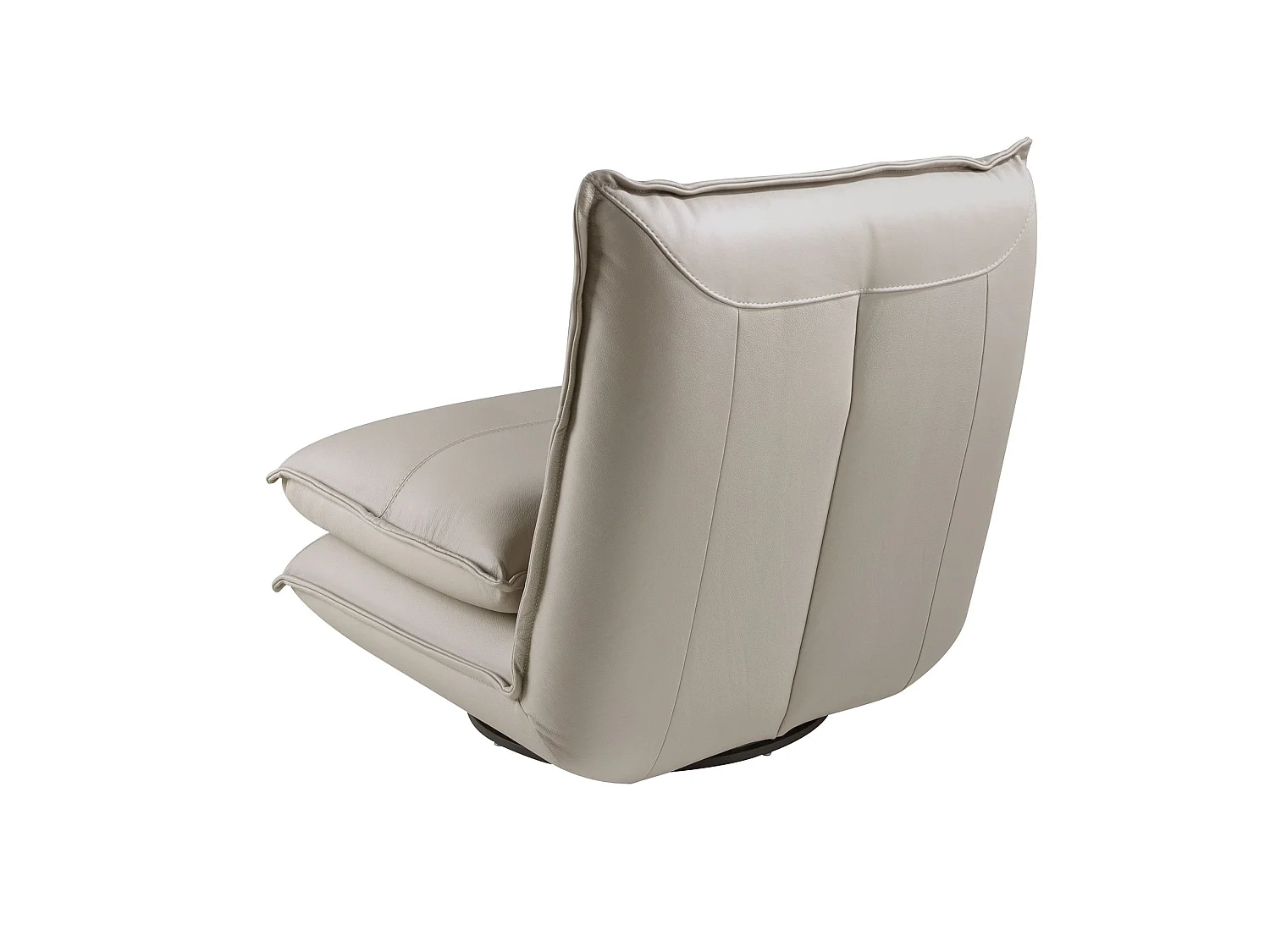 Fauteuil pivotant en cuir gris taupe 5244 ANGEL CERDA