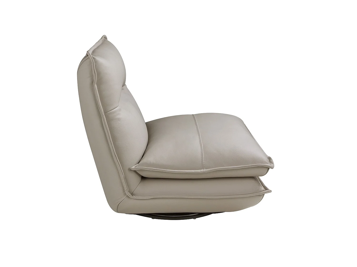 Fauteuil pivotant en cuir gris taupe 5244 ANGEL CERDA