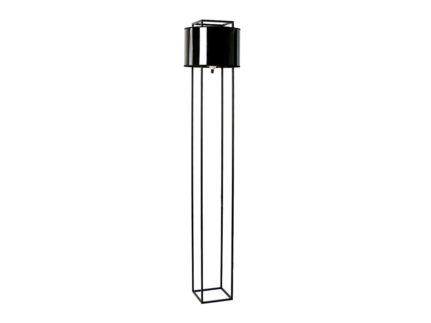 Lampadaire en PVC noir et doré brillant et acier noir 8092 ANGEL CERDA
