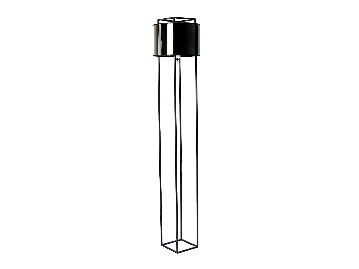 Lampadaire en PVC noir et doré brillant et acier noir 8092 ANGEL CERDA