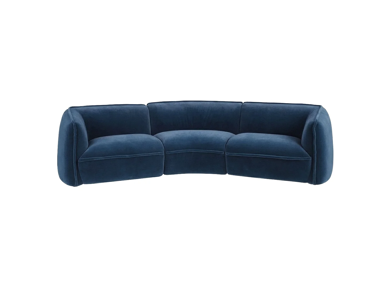 3-Sitzer-Sofa aus dunkelblauem Samt 6372 ANGEL CERDA