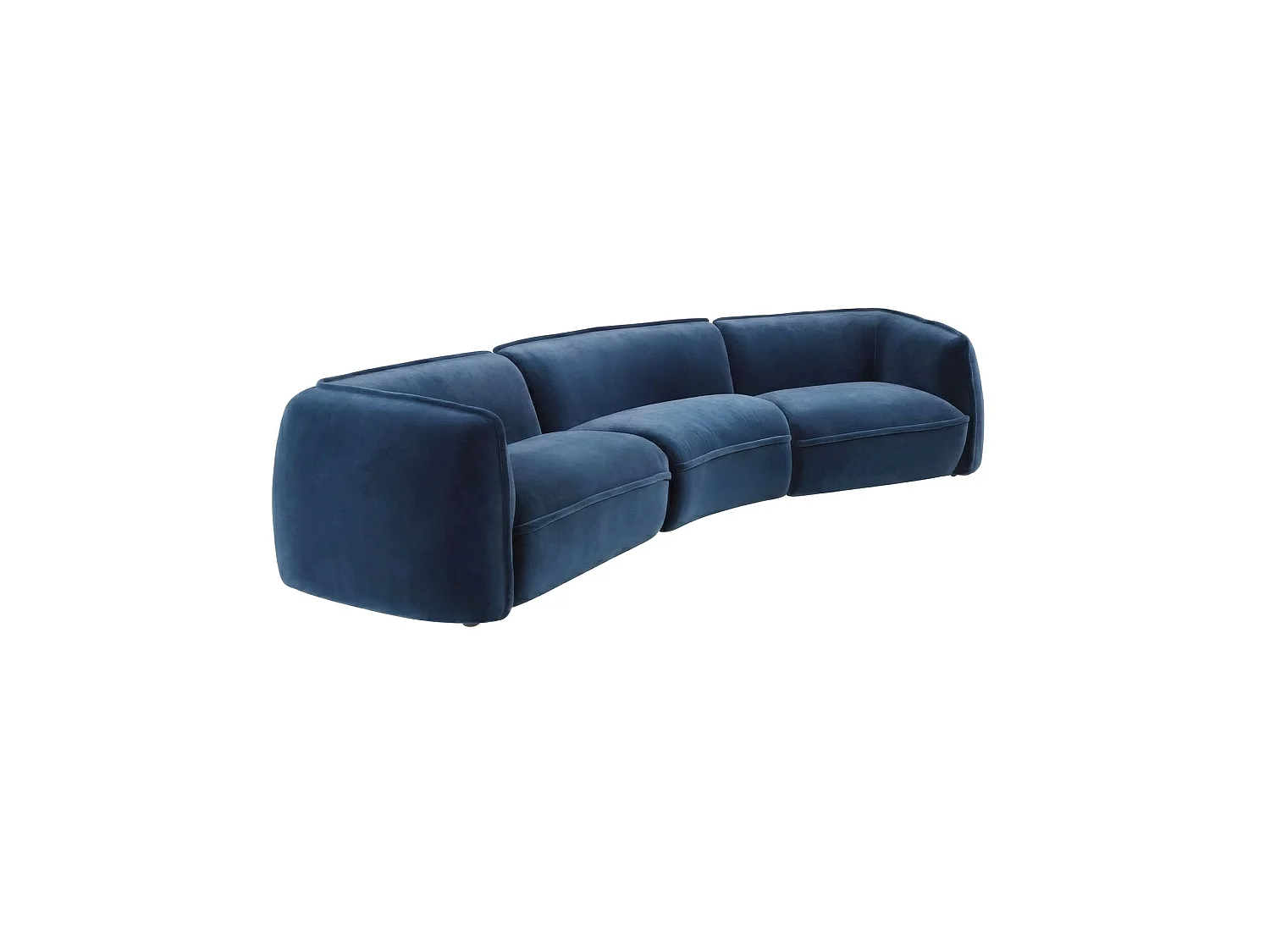 3-Sitzer-Sofa aus dunkelblauem Samt 6372 ANGEL CERDA