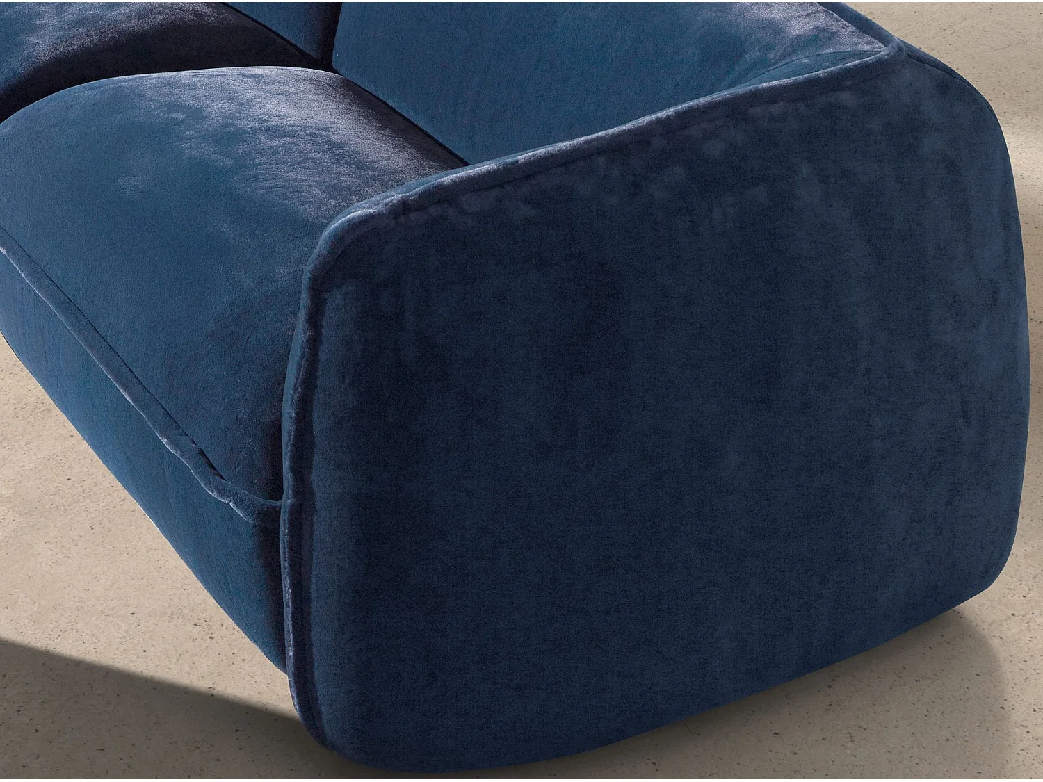 3-Sitzer-Sofa aus dunkelblauem Samt 6372 ANGEL CERDA