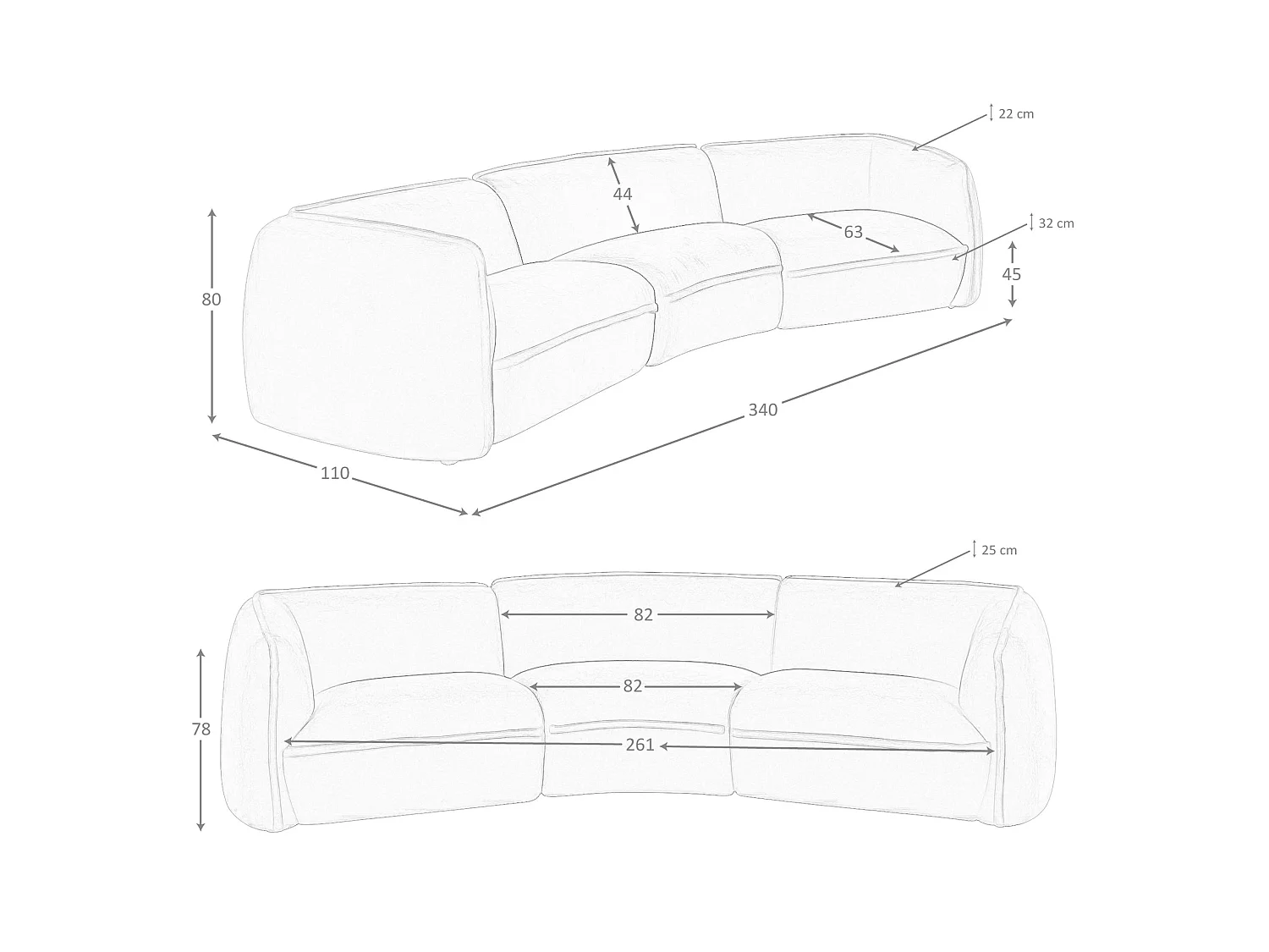 3-Sitzer-Sofa aus dunkelblauem Samt 6372 ANGEL CERDA