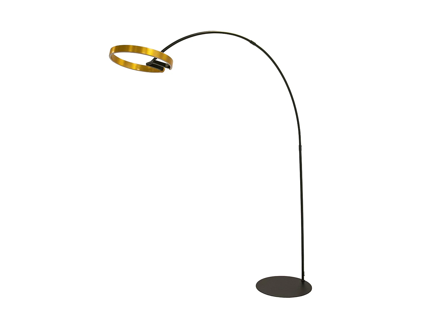 Lampa podłogowa z polerowanej stali w kolorze złotym i czarnej stali 8097 ANGEL CERDA