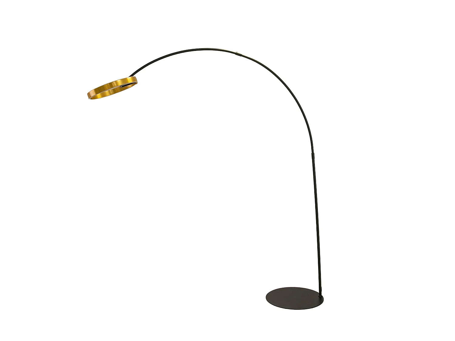 Lampa podłogowa z polerowanej stali w kolorze złotym i czarnej stali 8097 ANGEL CERDA
