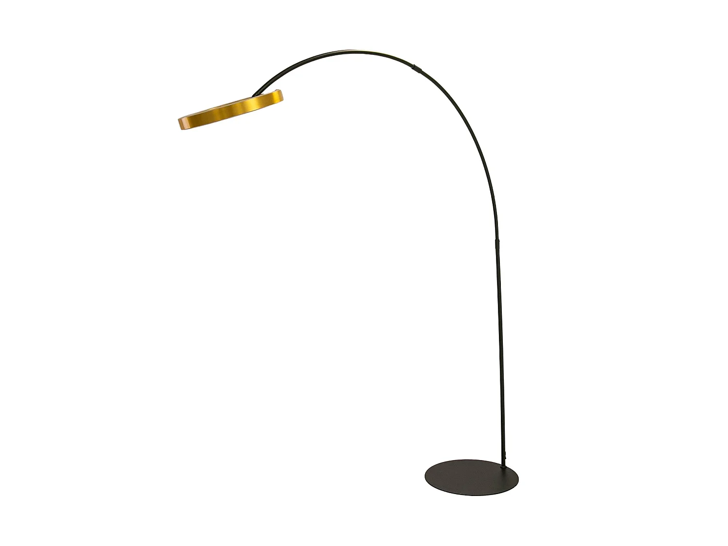 Lampa podłogowa z polerowanej stali w kolorze złotym i czarnej stali 8097 ANGEL CERDA