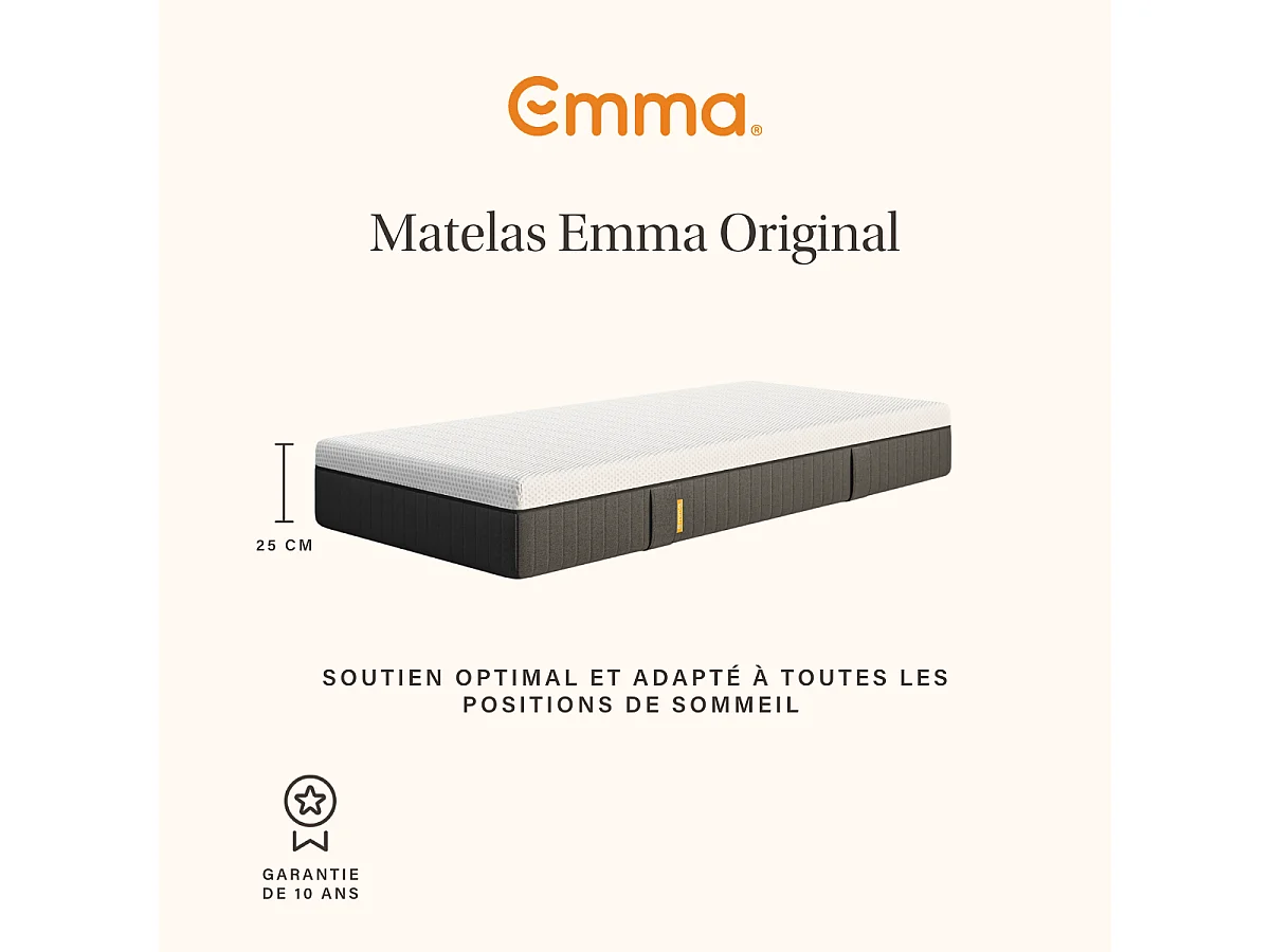 Matelas Emma Original 140 x 190 cm