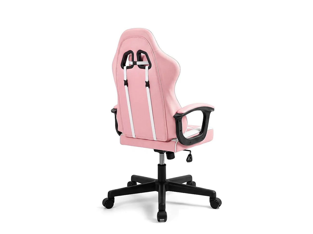 Silla gaming con altura ajustable Raptor Rosa - Blanco